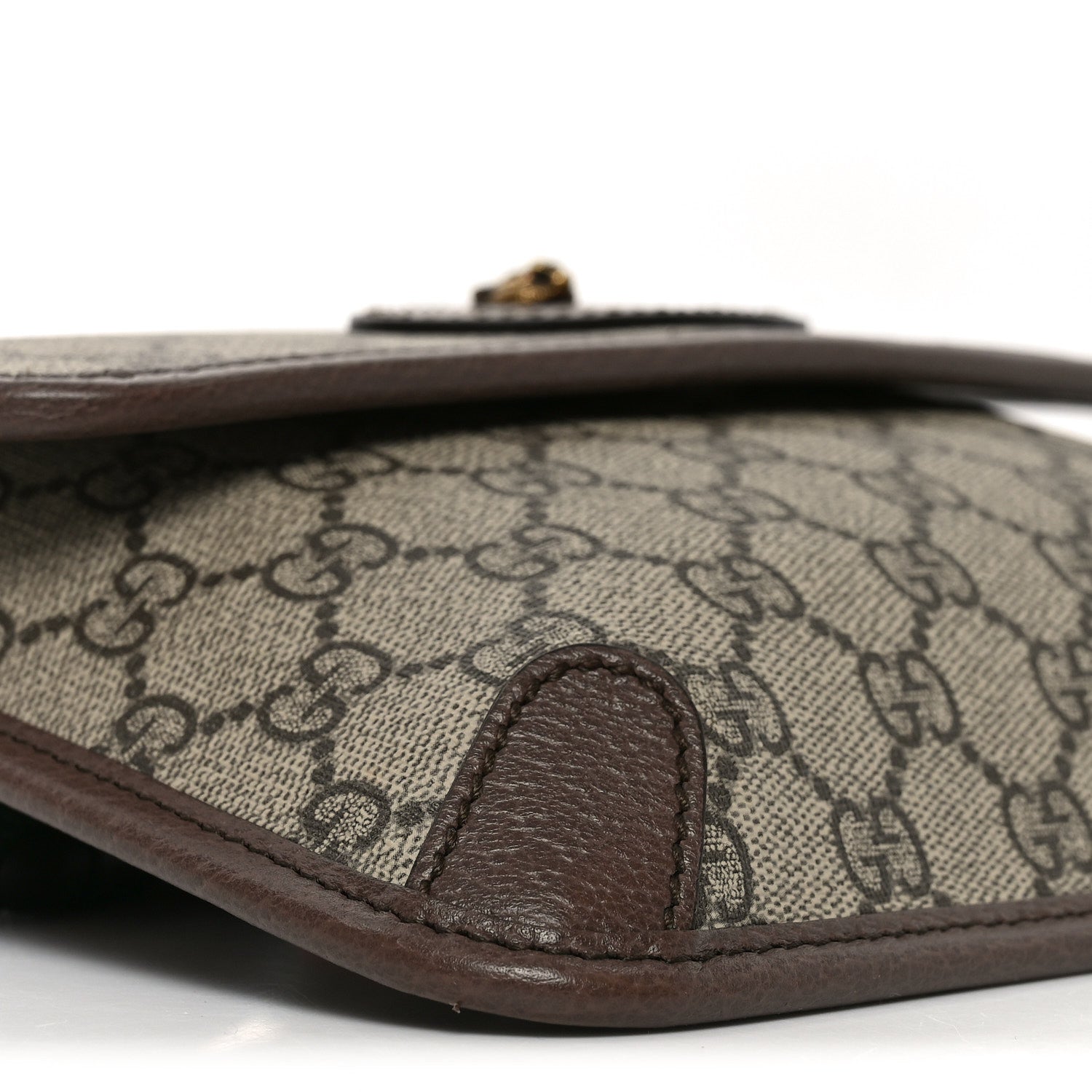 GG Supreme Monogram Neo Vintage Web Belt Bag Brown