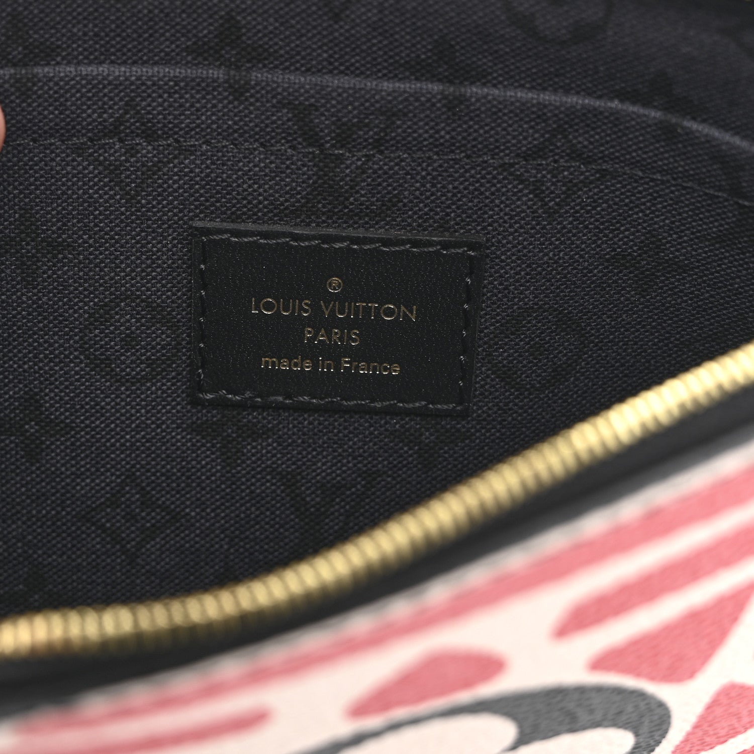 Monogram Giant Crafty Neverfull MM GM Pochette Creme Rouge Black