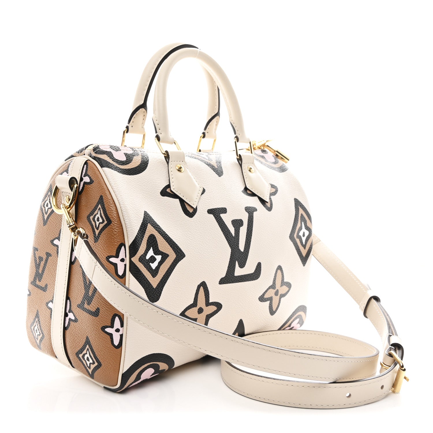 Monogram Giant Wild At Heart Speedy Bandouliere 25 Creme