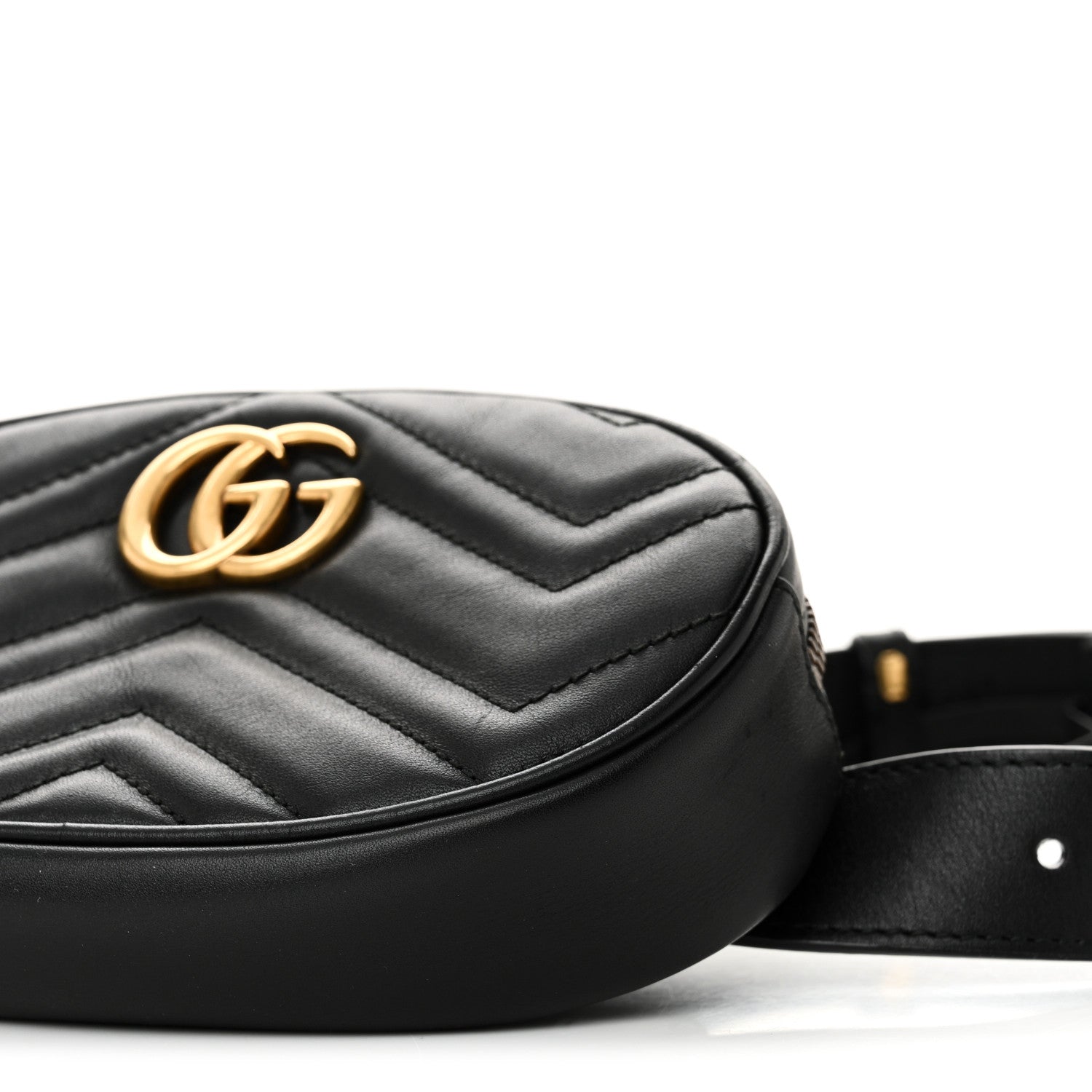 Calfskin Matelasse GG Marmont Belt Bag 85 34 Black
