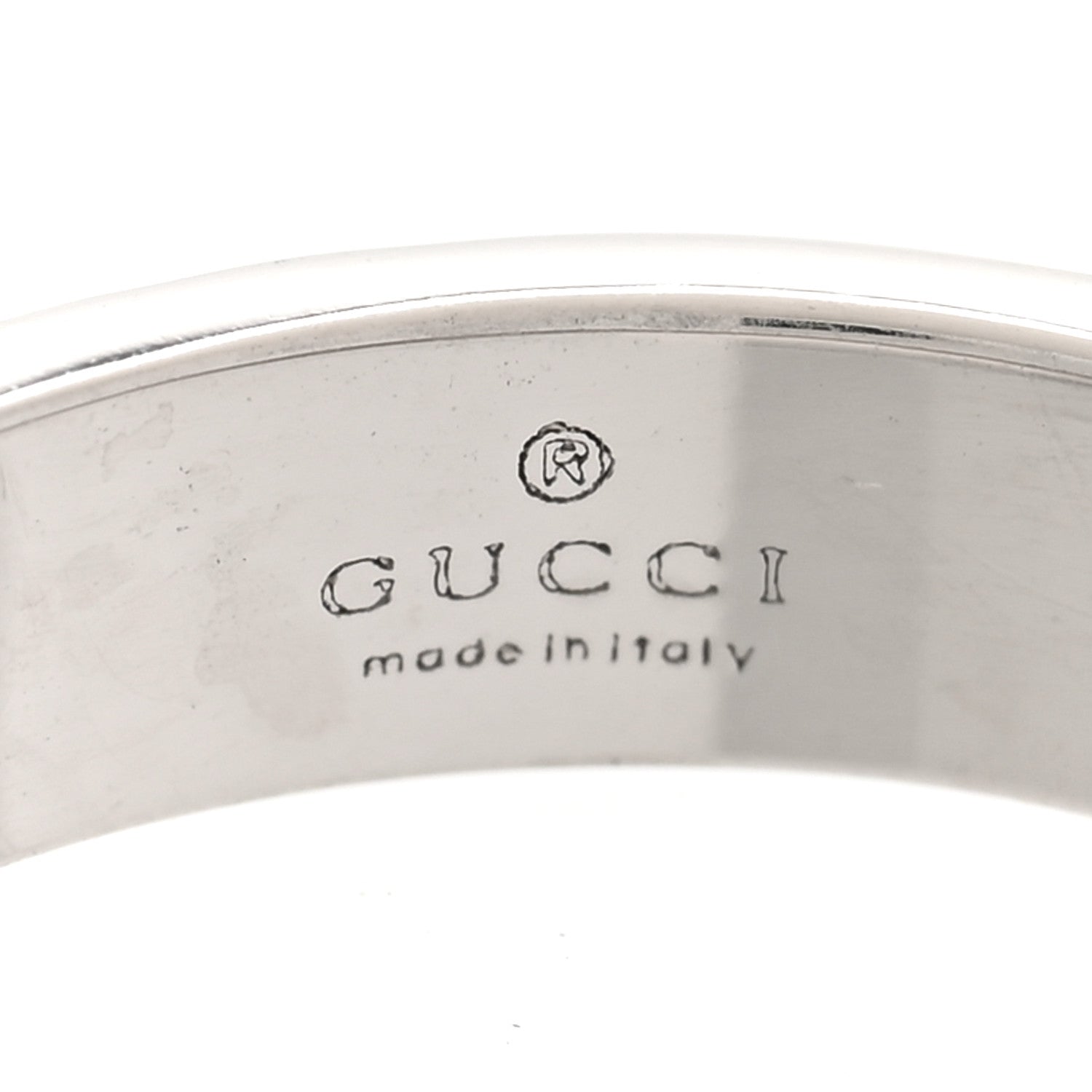 18K White Gold 4mm Icon Thin Band Ring 52 6