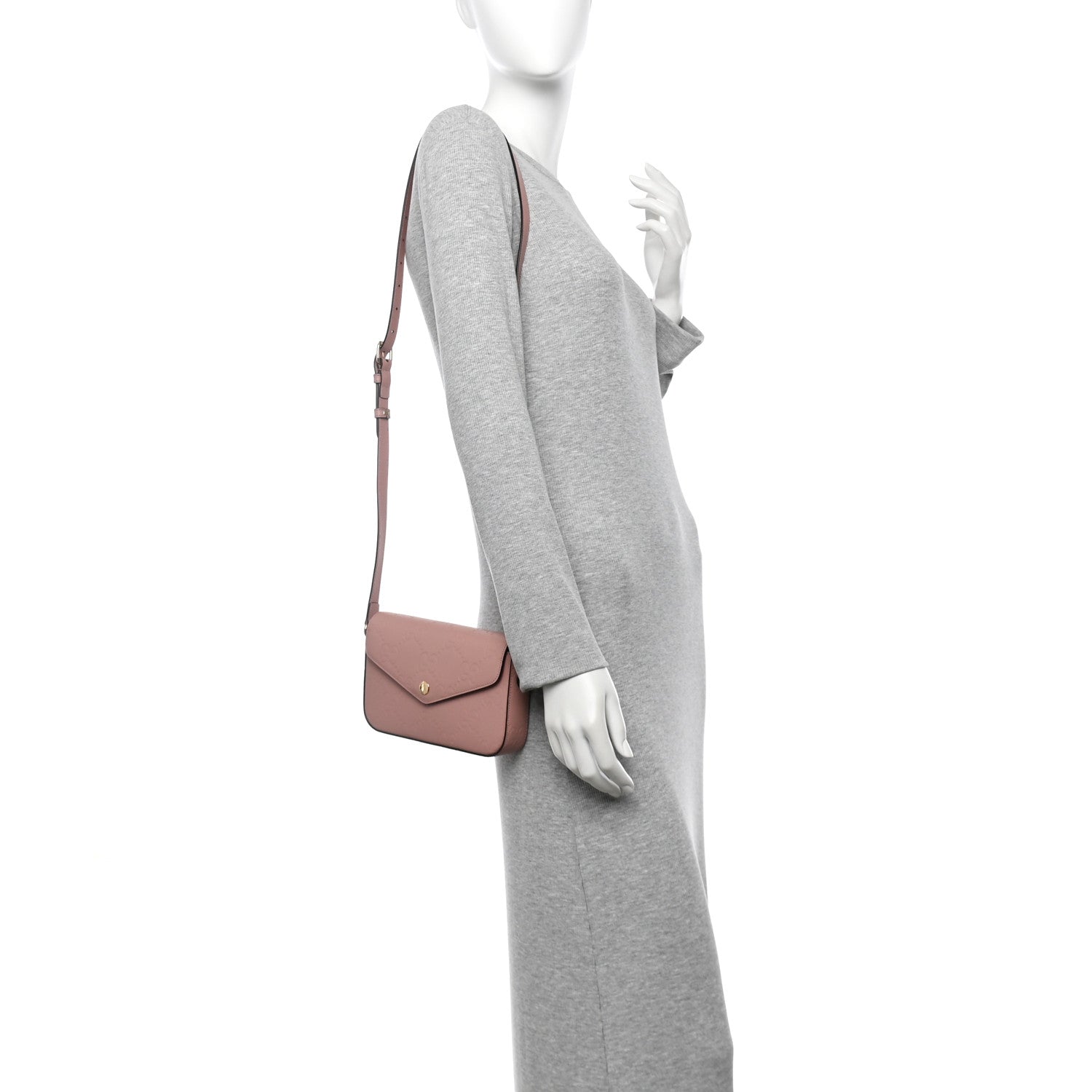 Calfskin GG Super Mini Shoulder Bag Soft Pink