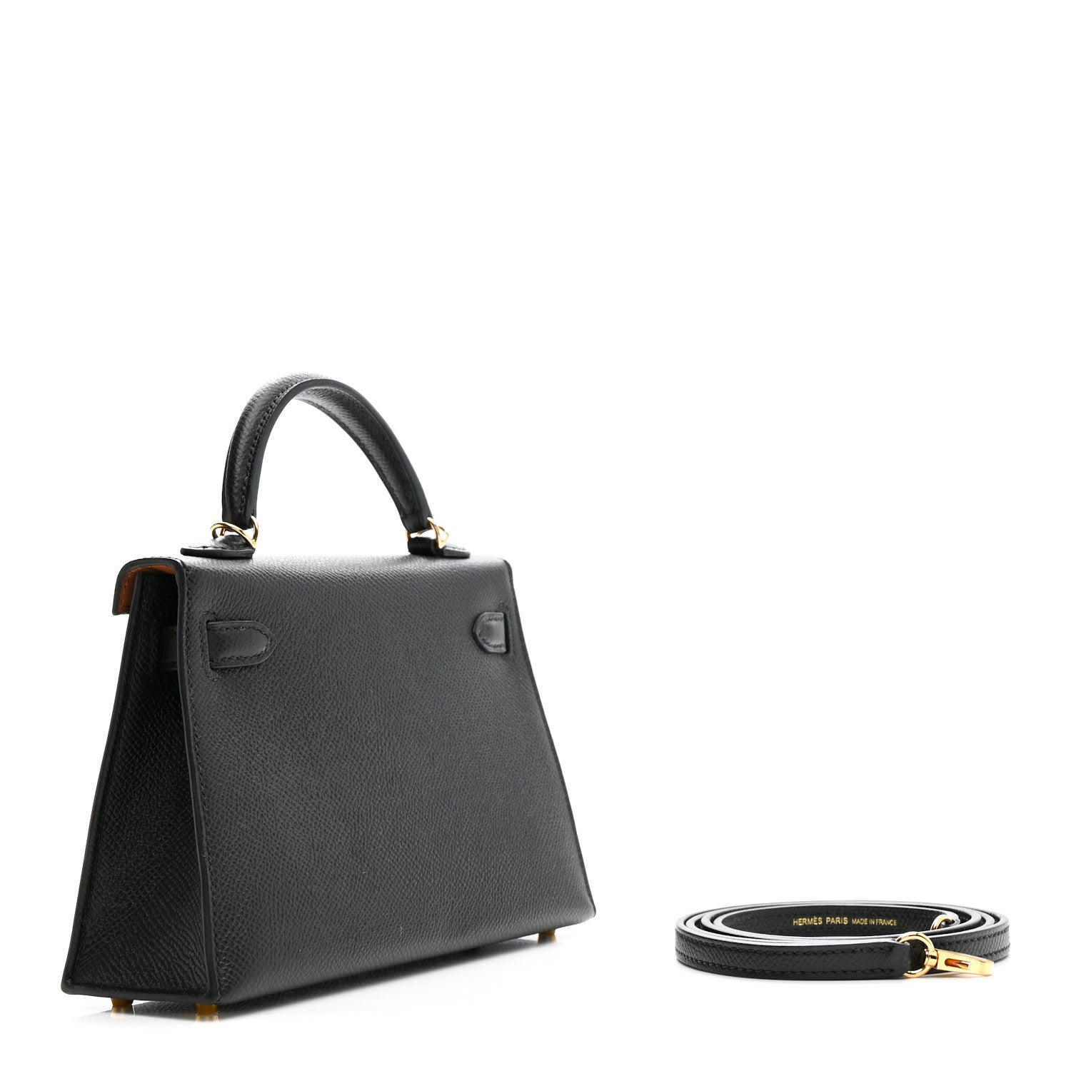 Epsom Horseshoe Mini Kelly Sellier 20 Black Gold