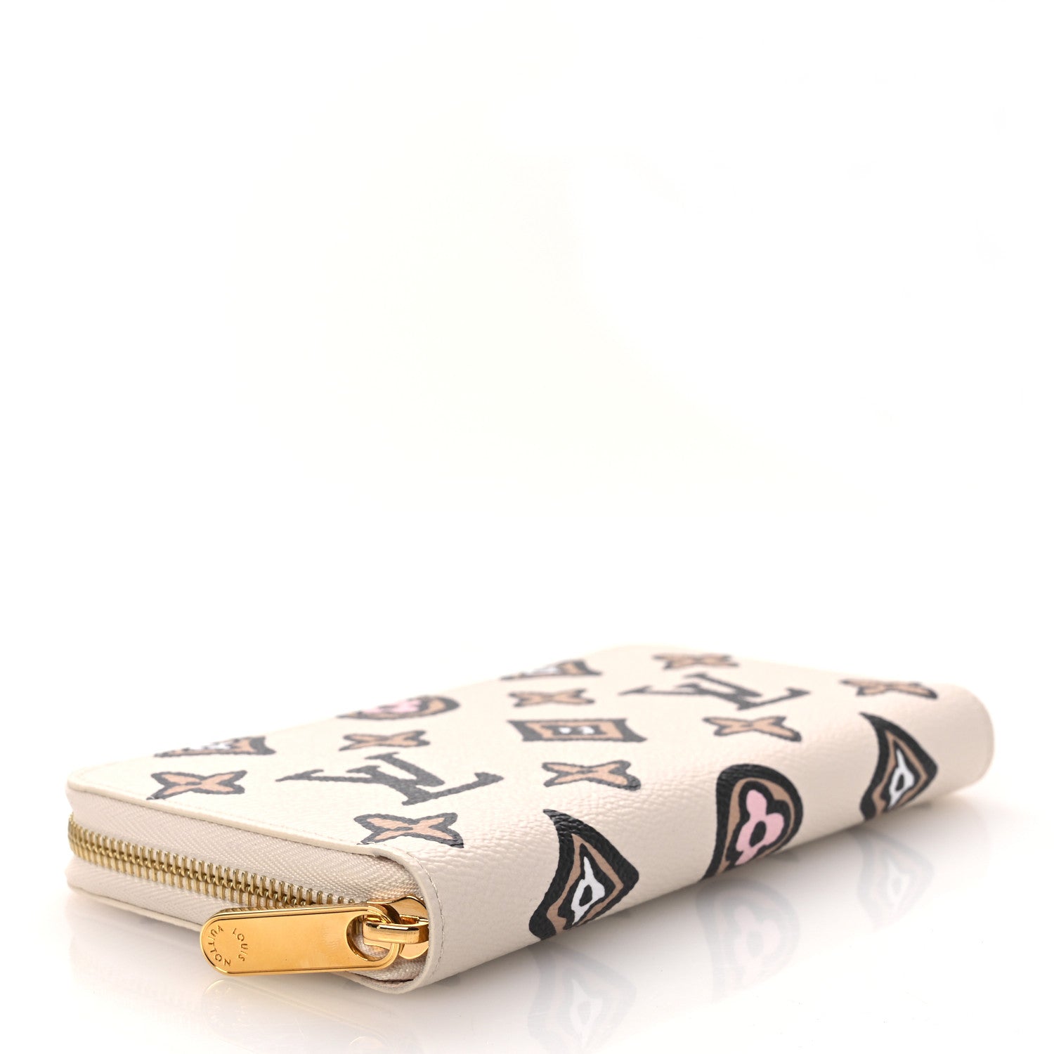 Monogram Giant Wild At Heart Zippy Wallet Creme