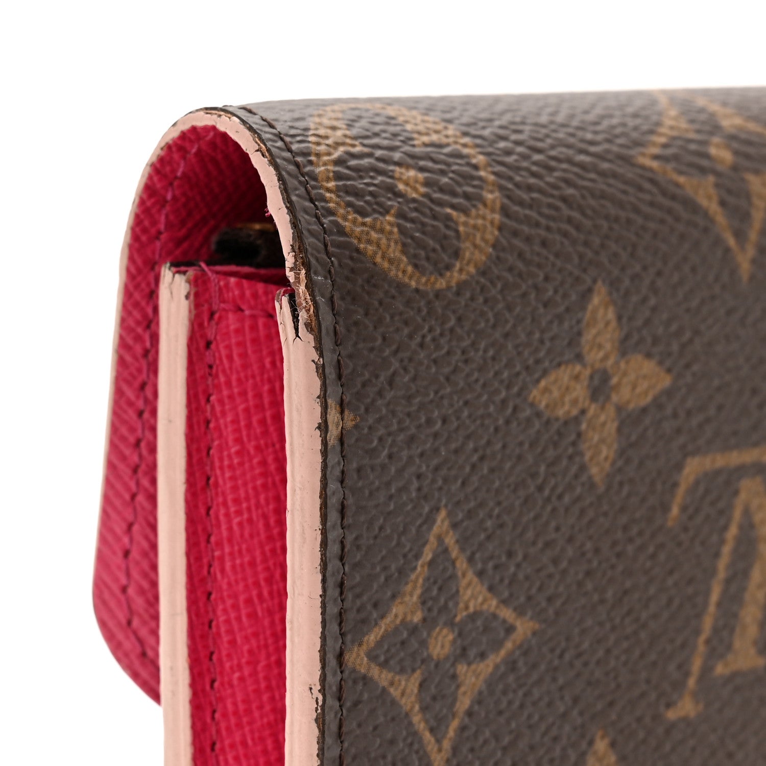 Monogram Bloom Flower Emilie Wallet Fuchsia
