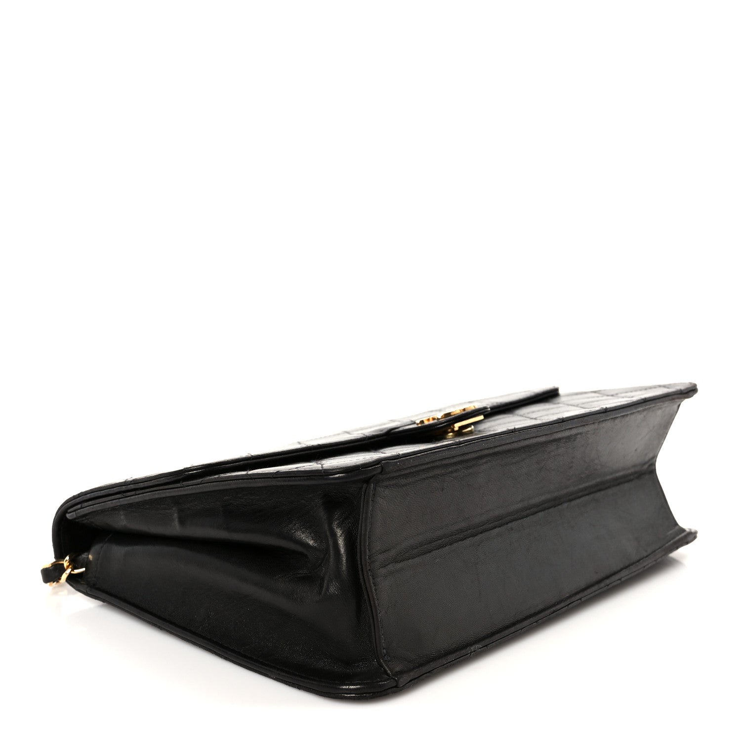 Lambskin Quilted Medium Single Flap Black