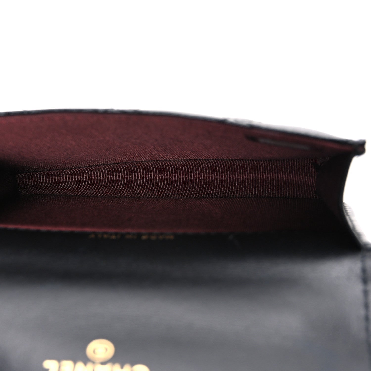 Calfskin Quilted Perfect Fit Coin Purse With Chain Black