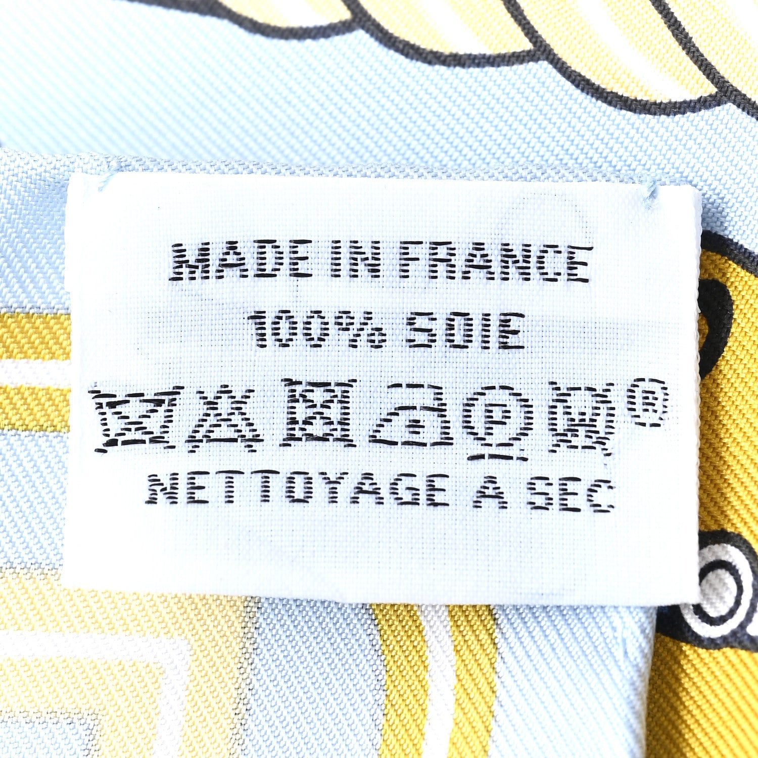 Silk Quadrige II Nano Scarf 20 Bleu Ciel Gold Bleu Jean
