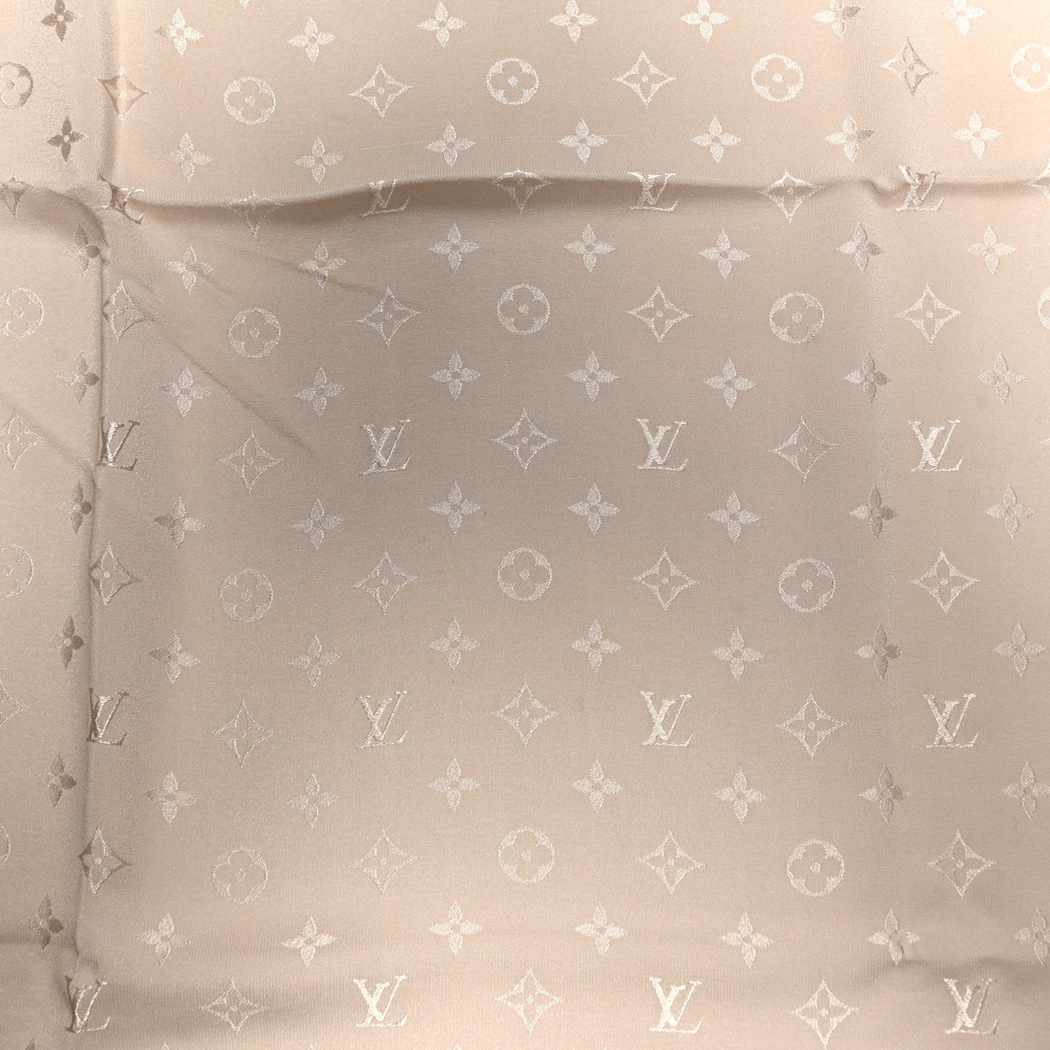 Silk Monogram Shawl Beige