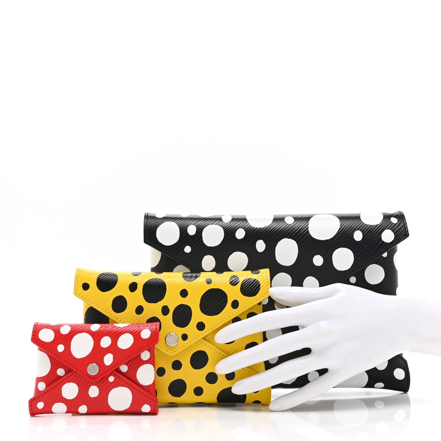 LV X YK Epi Kirigami Pochette Set Black Red Yellow