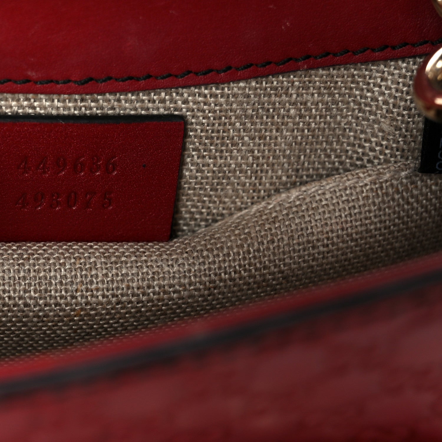 Soft Microguccissima Mini Emily Chain Shoulder Bag Rosso