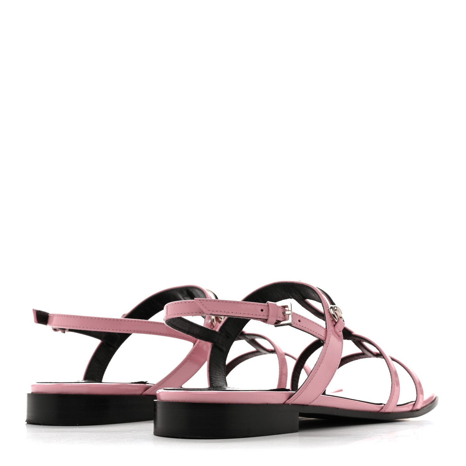 Patent Calfskin Horsebit Divine Slingback Sandals 36 Dolly Pink