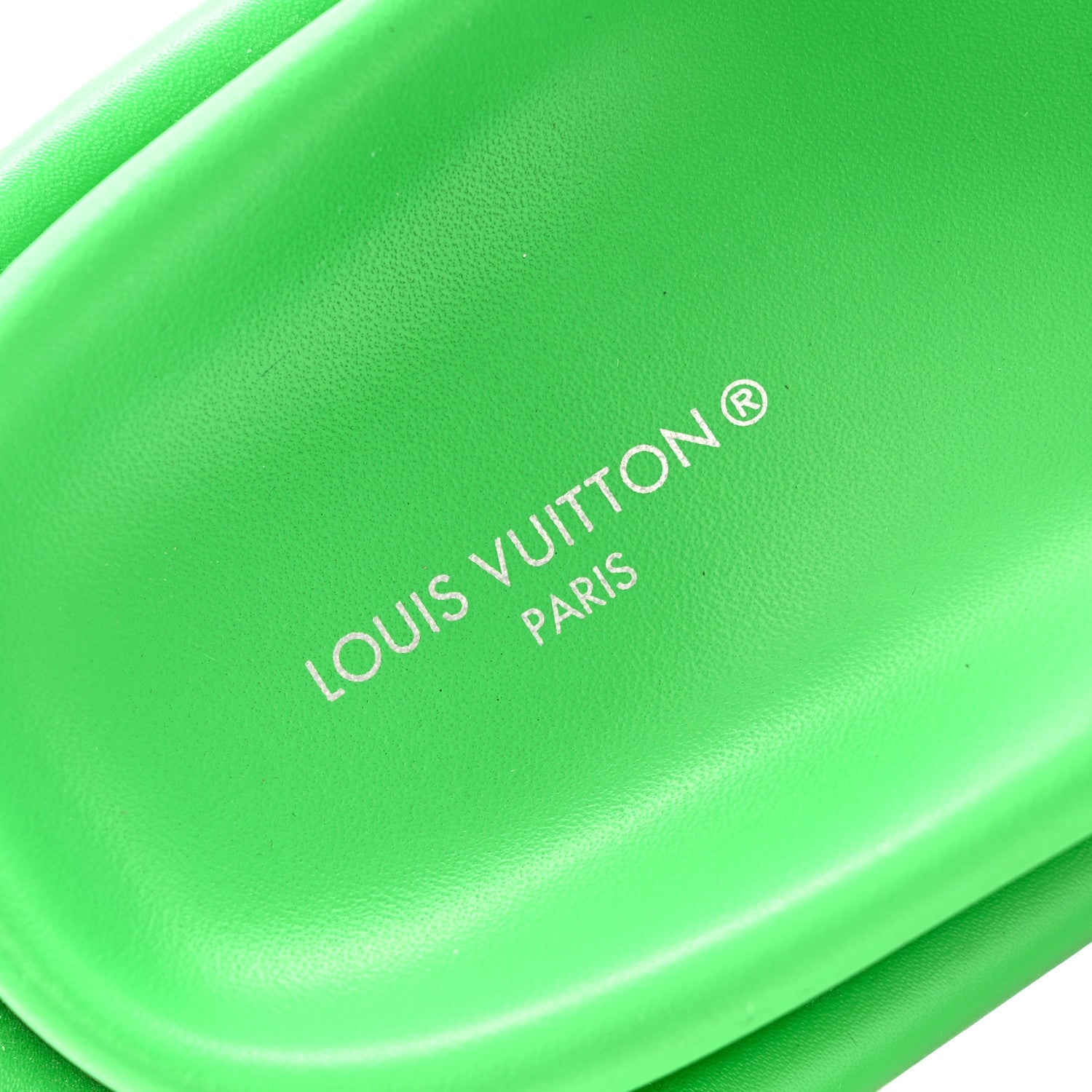 Technical Fabric Embossed Monogram Pool Pillow Comfort Mules 35 Green