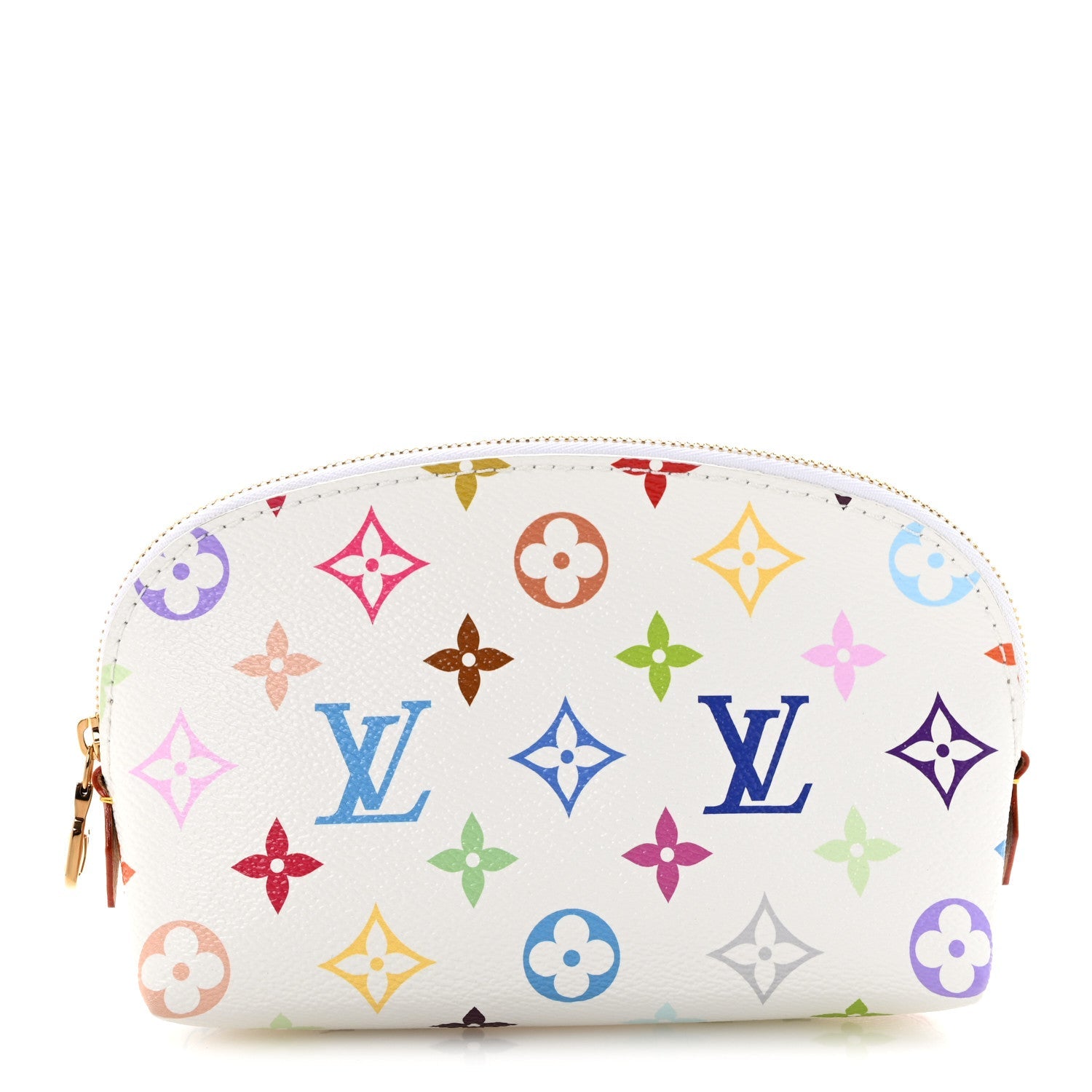 LV x TM Monogram Multicolor Cosmetic Pouch PM White