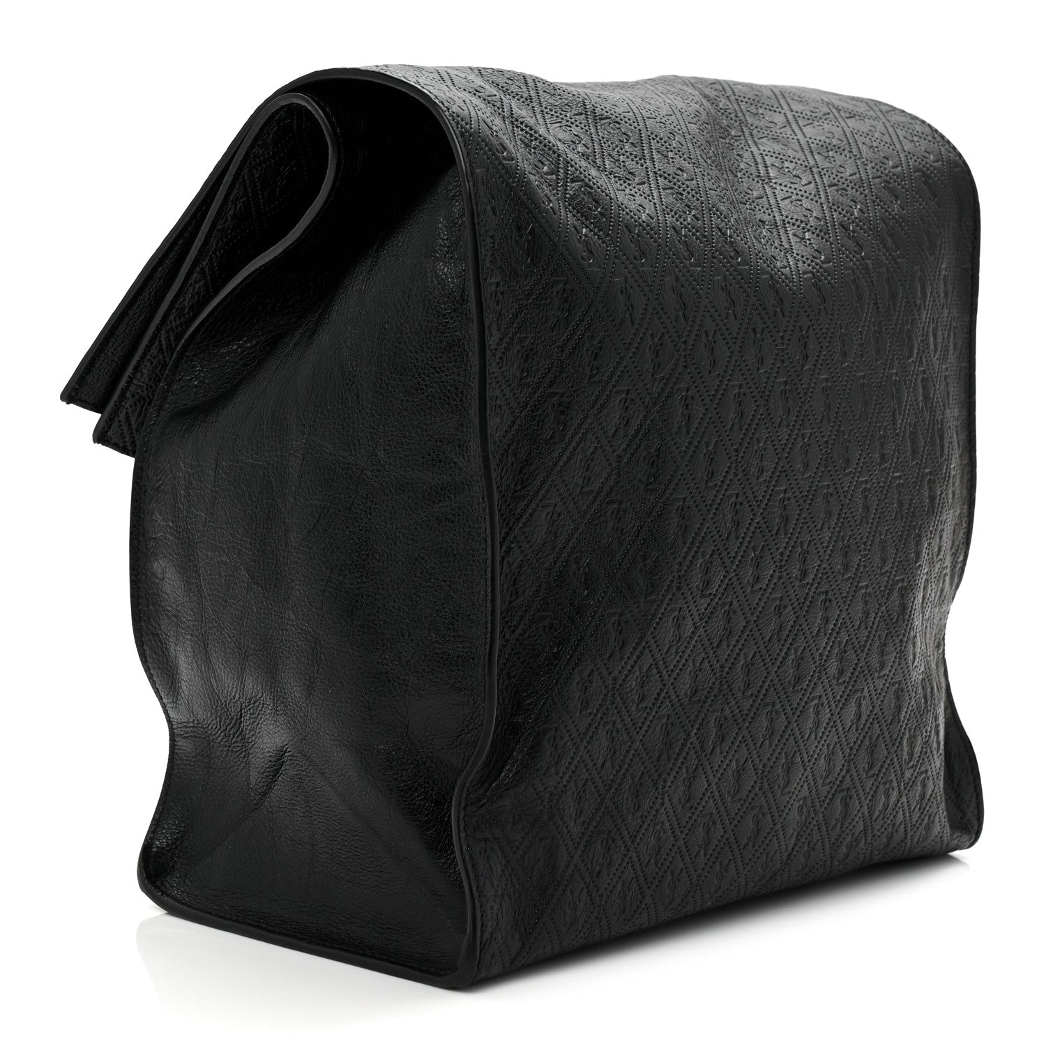 Calfskin Monogram Deli Paper Bag  Vintage Black