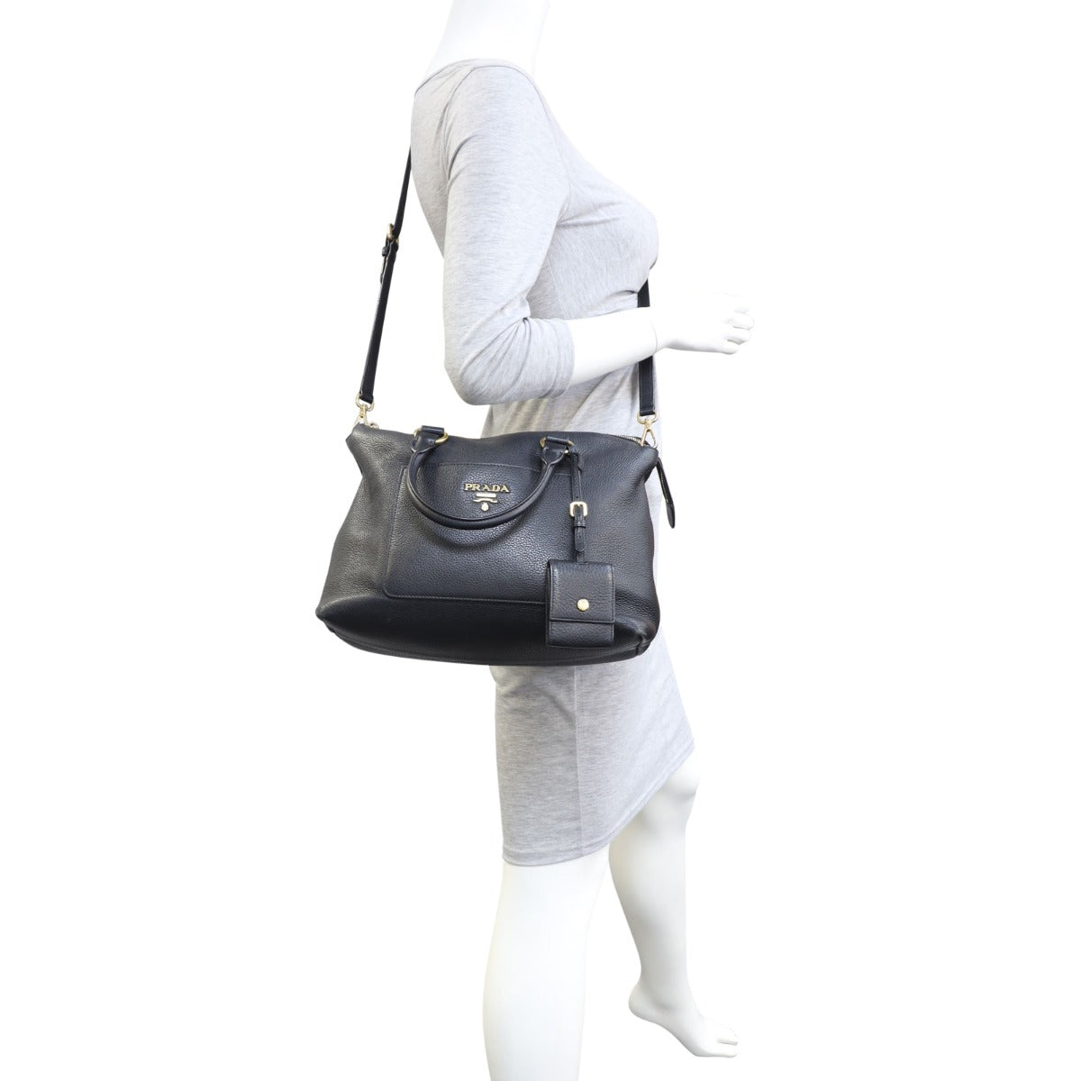 Prada Vitello Daino Zip Tote