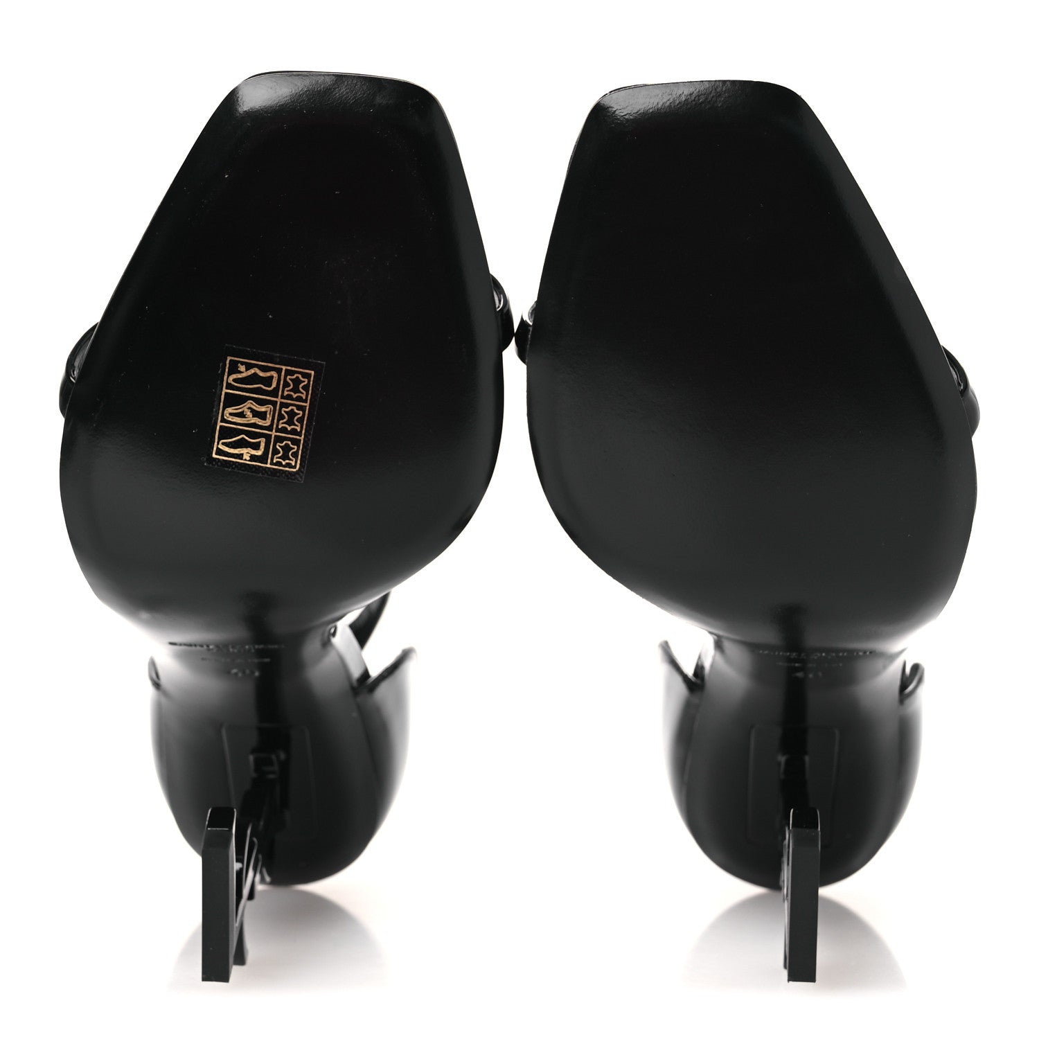 Patent Calfskin Opyum 110 Sandals 40 Black