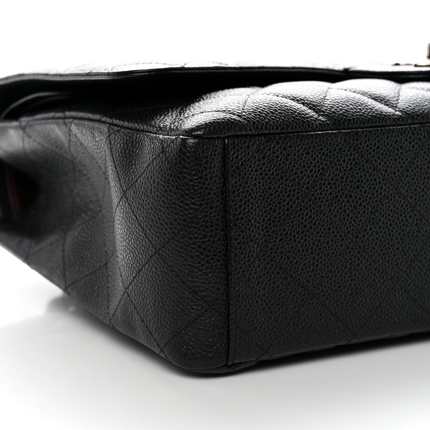 Caviar Quilted Maxi Double Flap Black