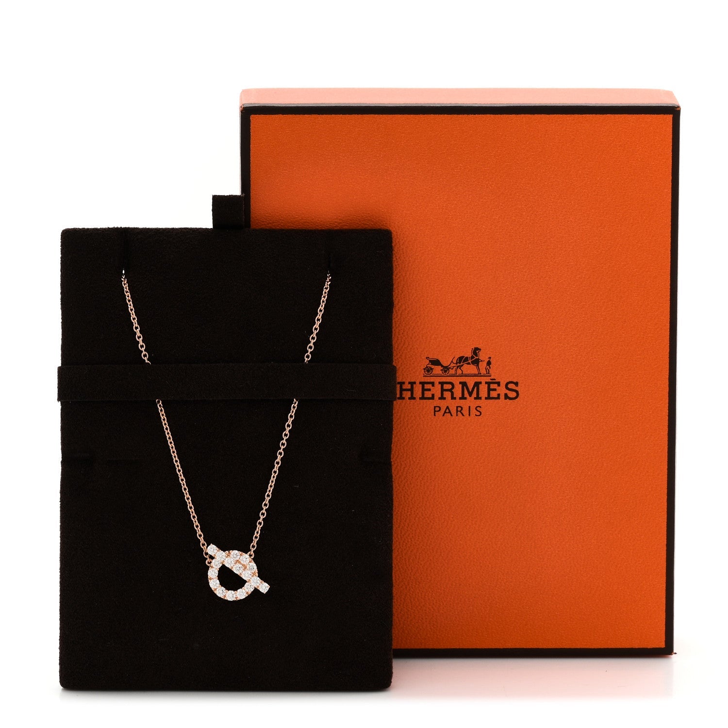 18K Rose Gold Diamond Finesse Pendant Necklace