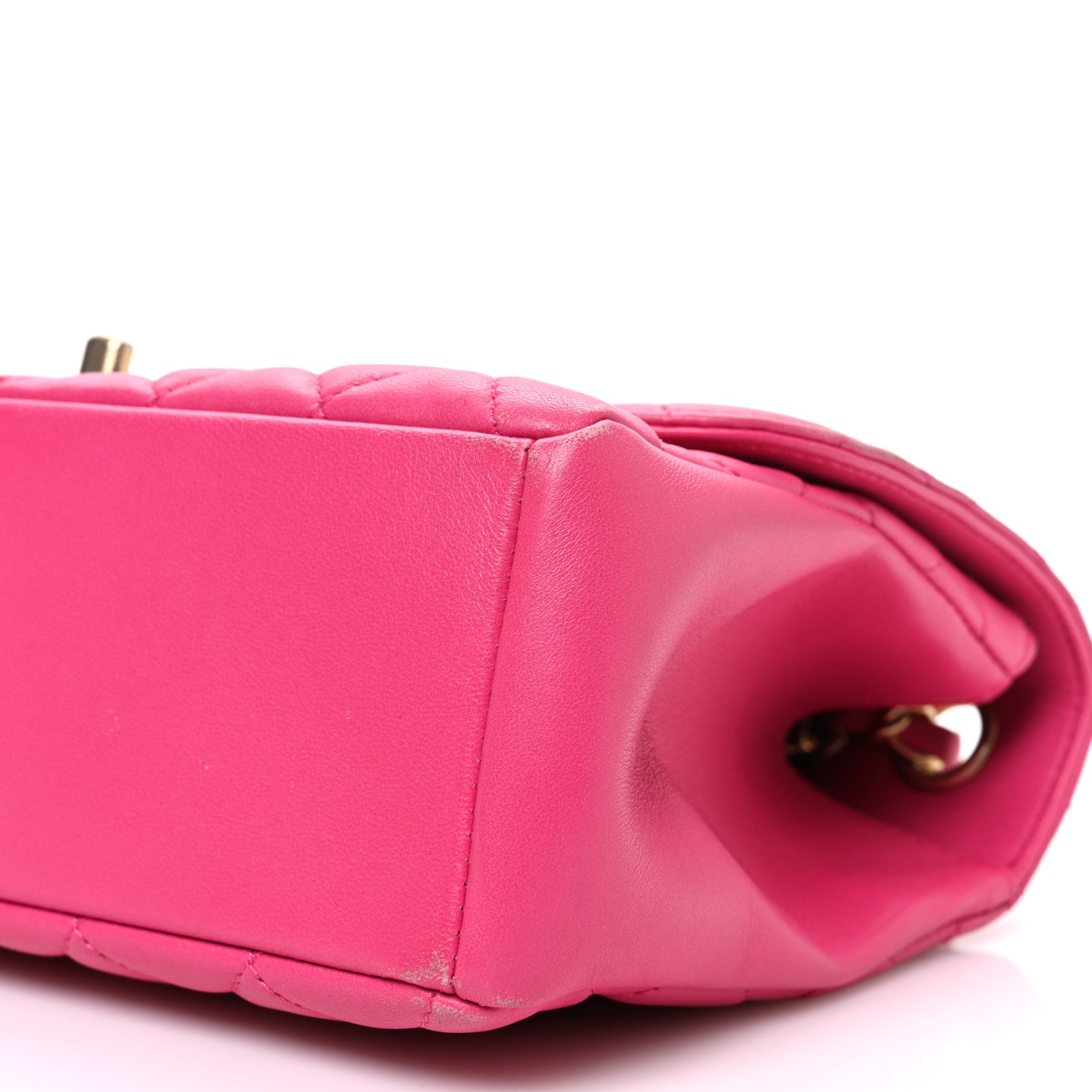 Lambskin Quilted Medium Mademoiselle Chic Flap Fuchsia