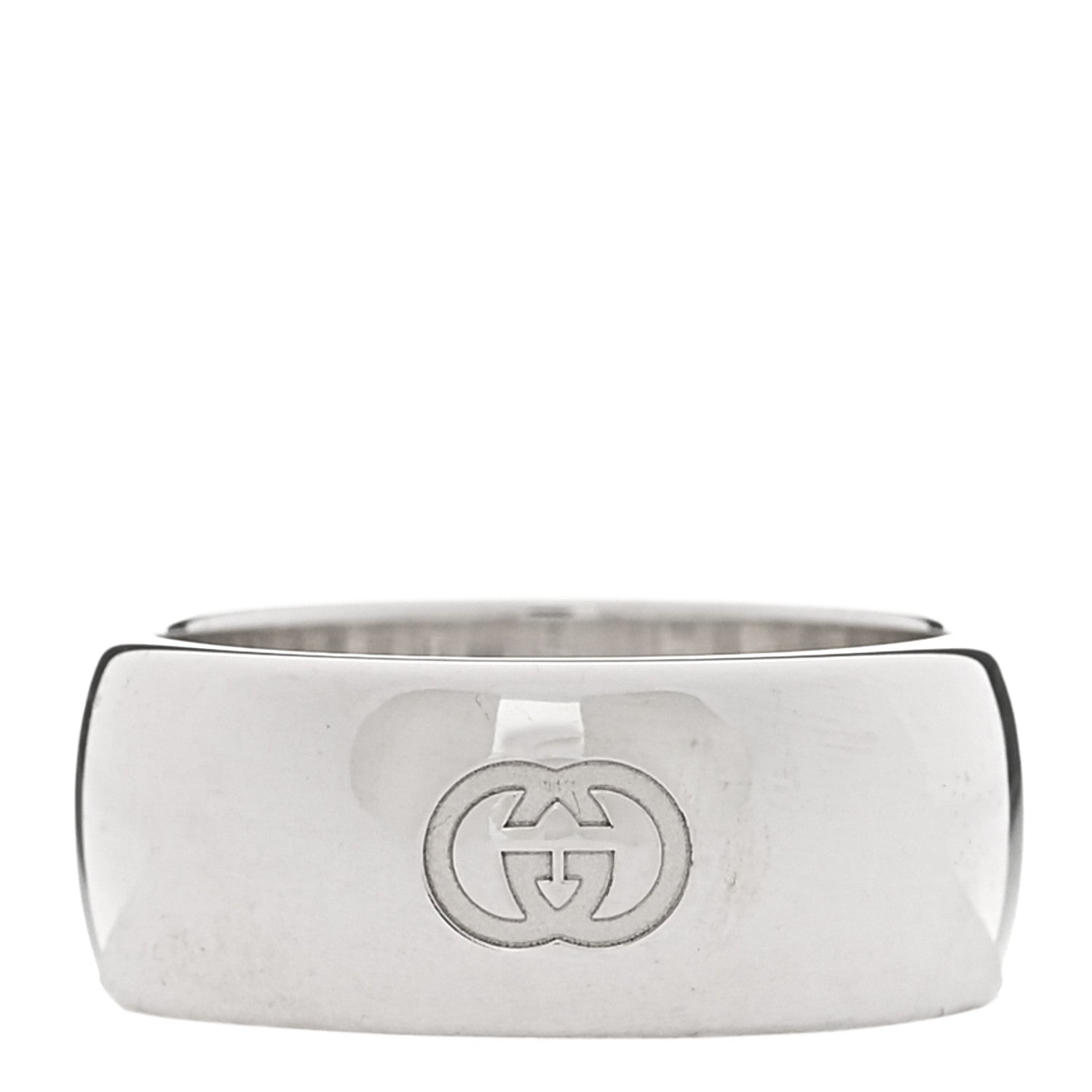 Sterling Silver Blind for Love Band Wide Ring 60 9