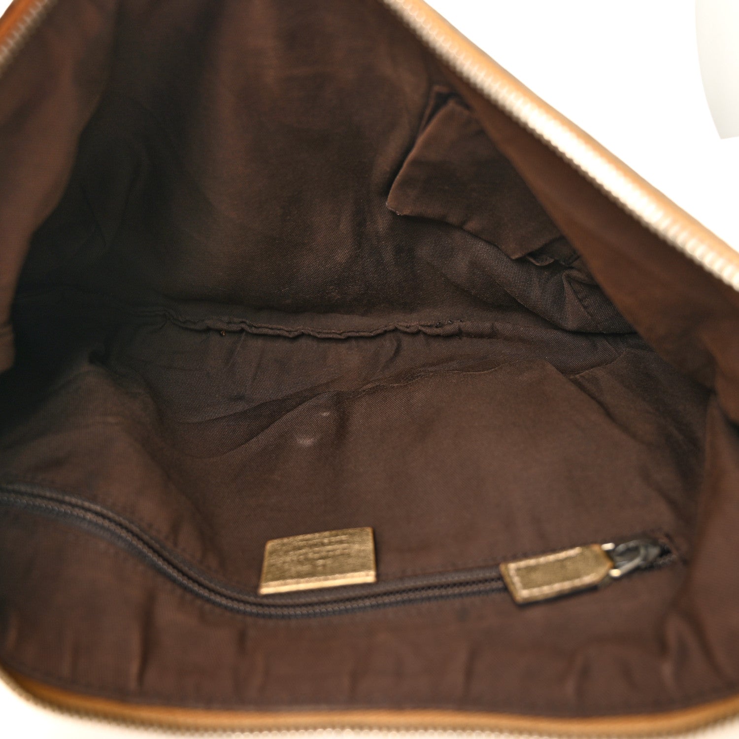Monogram Web Medium Half Moon Hobo Gold Pink
