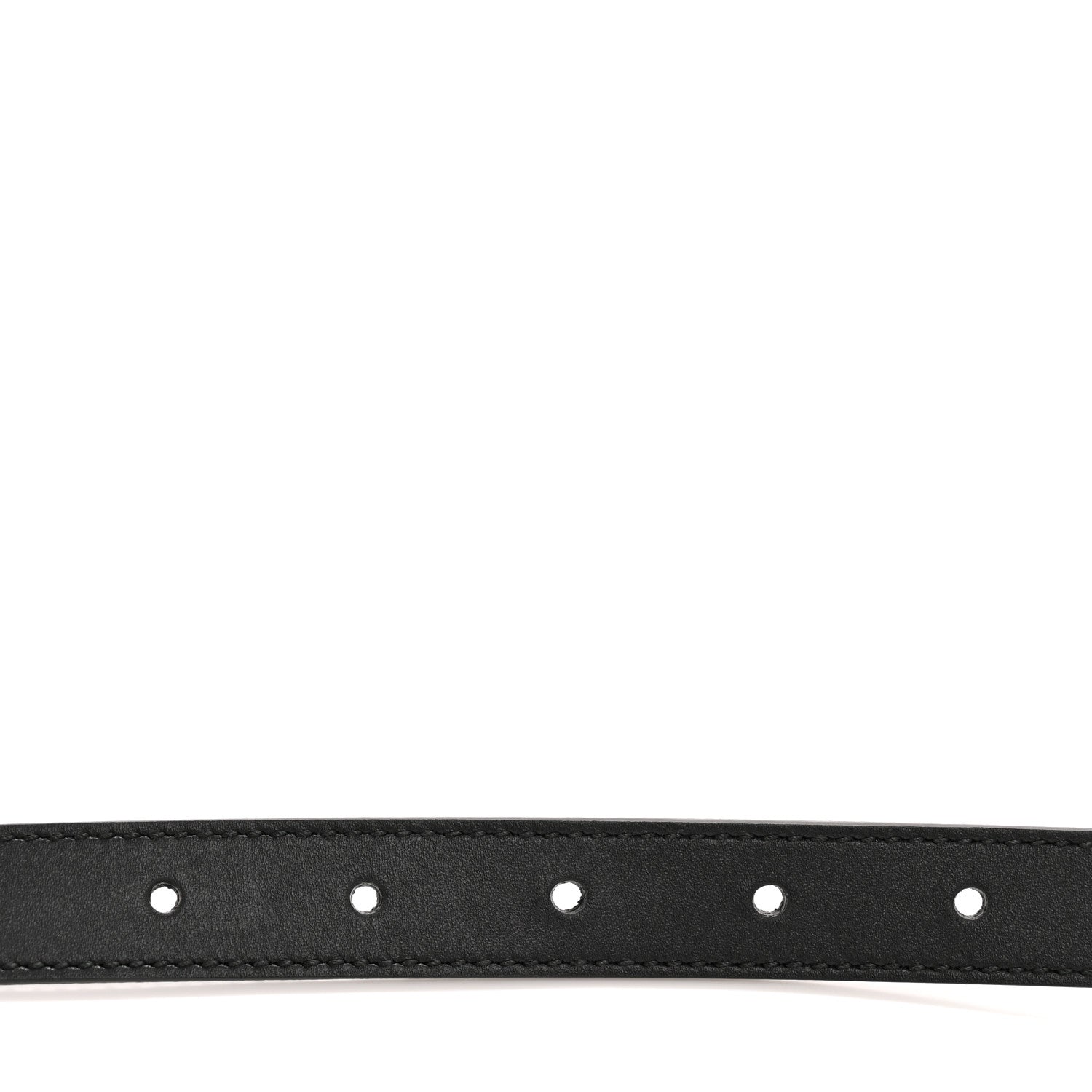 Calfskin Pearl Double G 20mm Belt 85 34 Black Cream