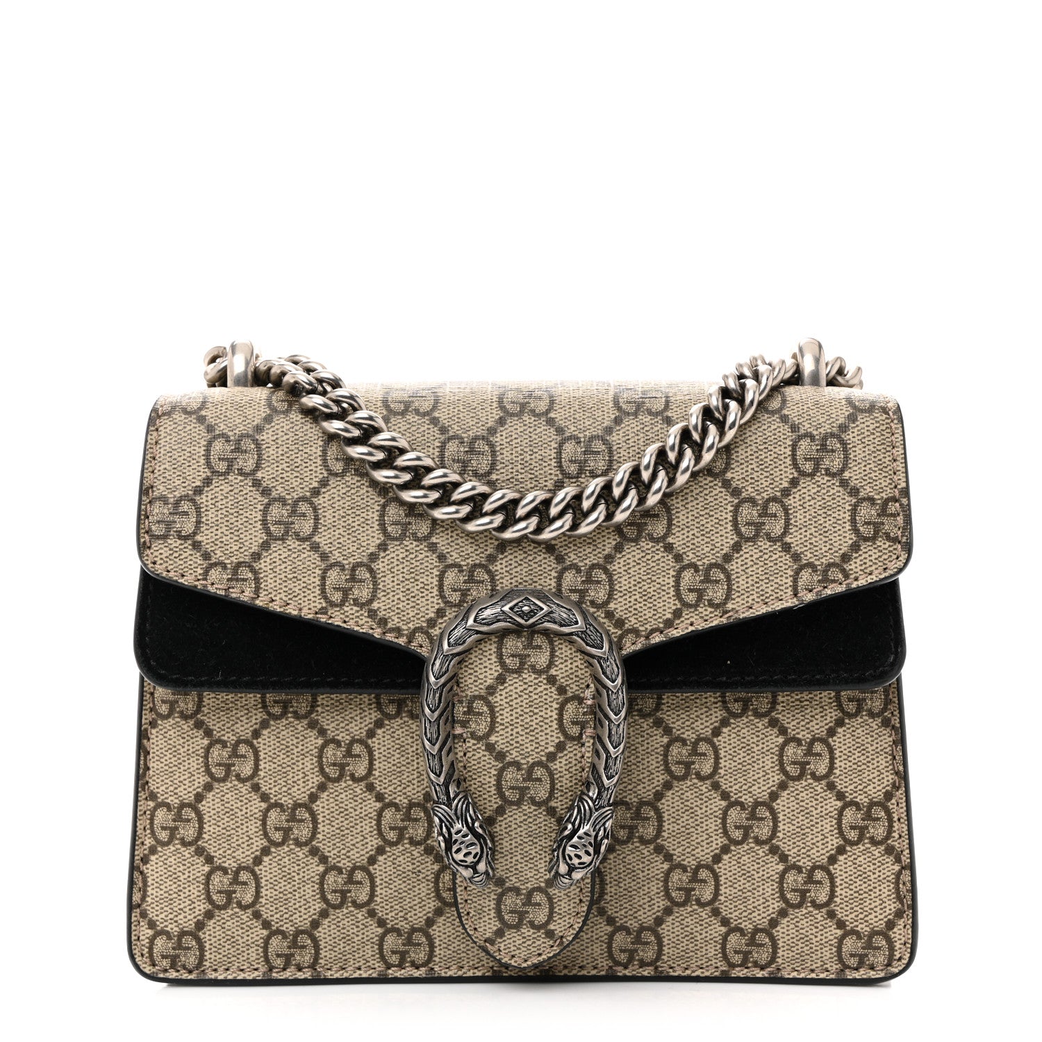 GG Supreme Monogram Mini Dionysus Shoulder Bag Black