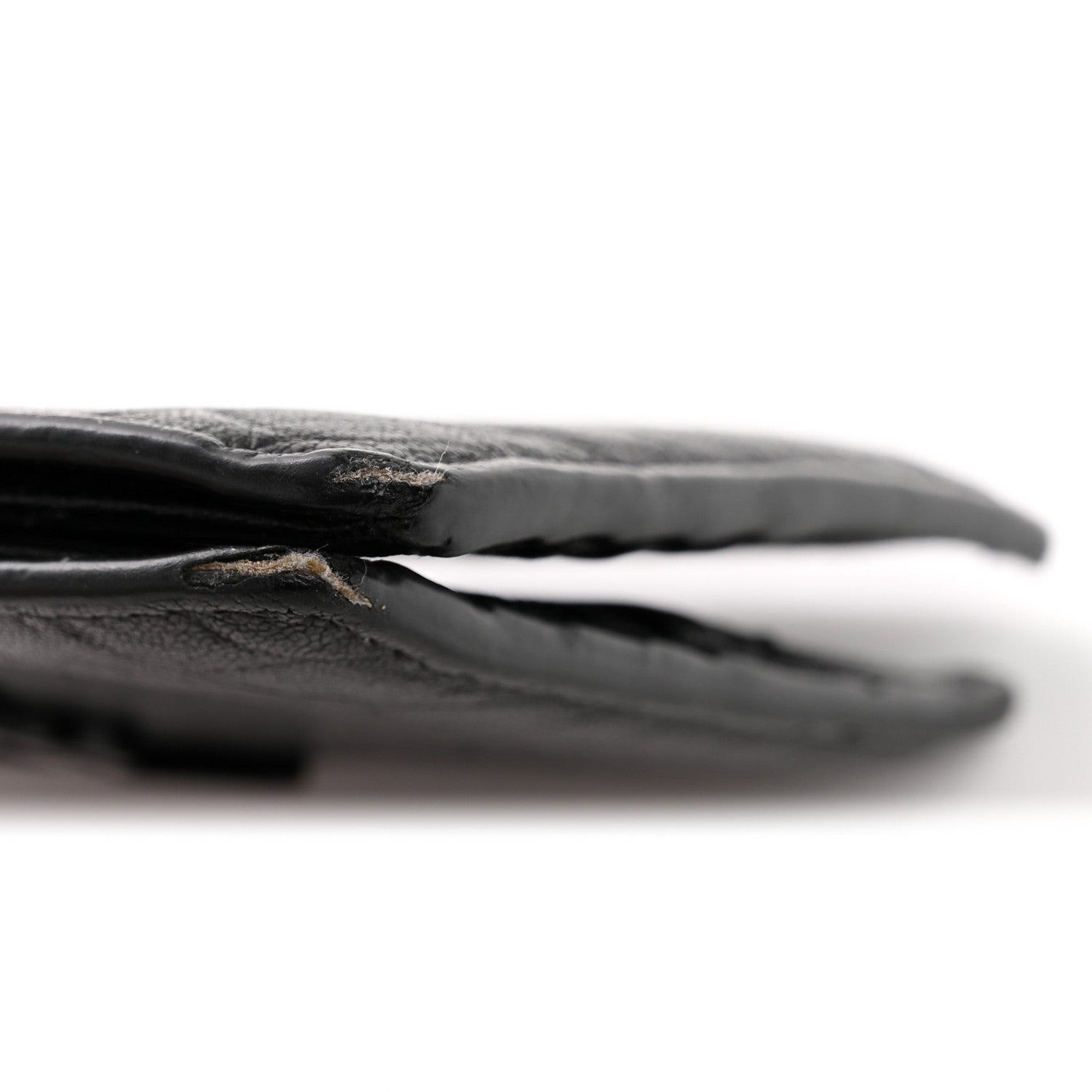 Calfskin Crocodile Embossed Monogram Bifold Wallet Black