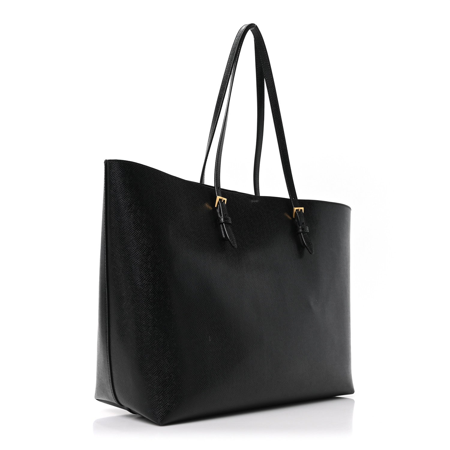 Calfskin Large Shopping Tote Black
