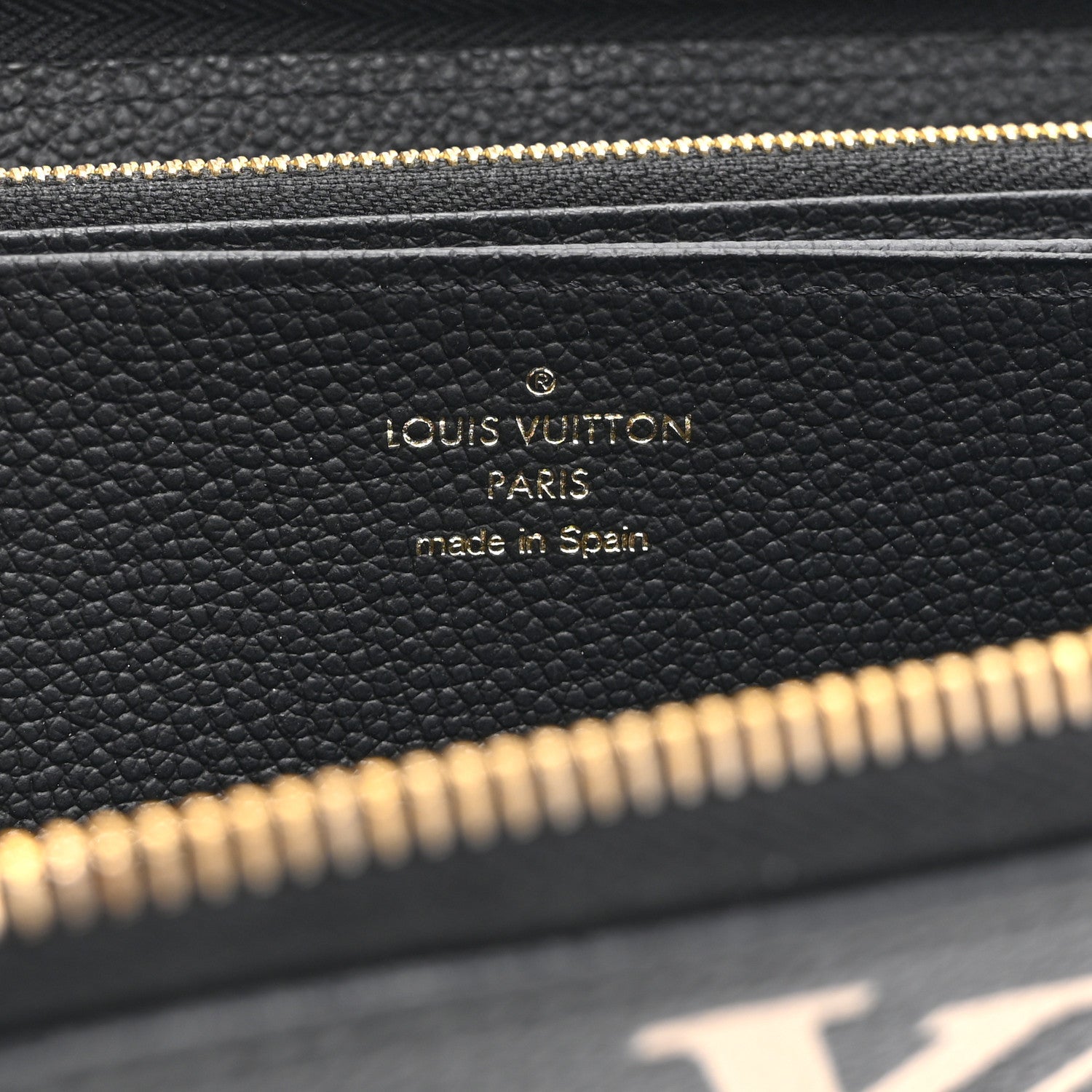 Empreinte Monogram Giant Zippy Wallet Black Beige