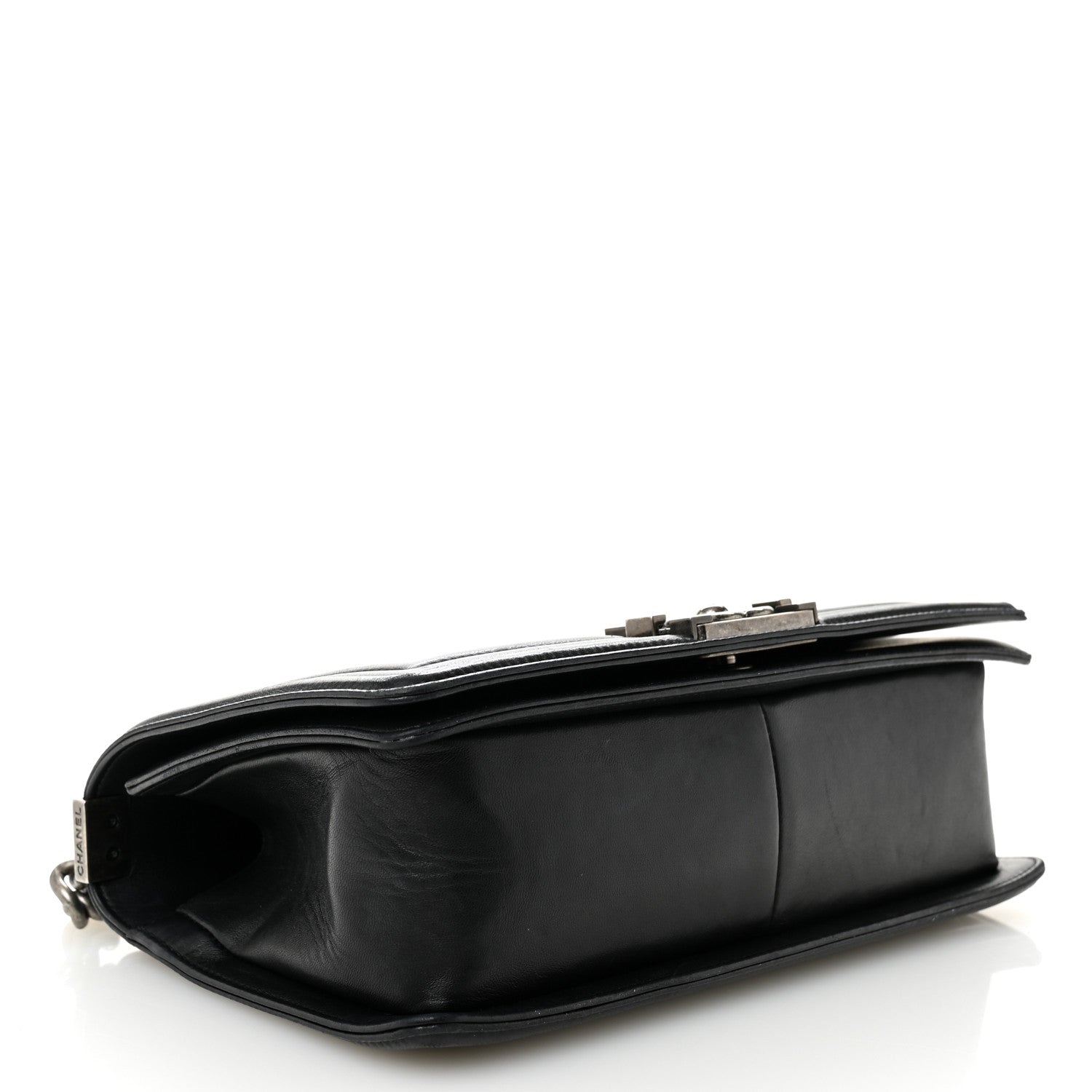 Lambskin Quilted Medium Boy Flap Black