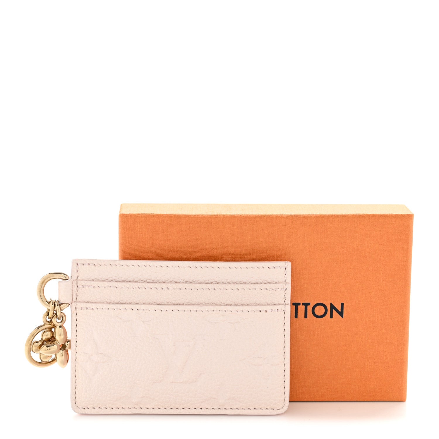 Empreinte Monogram LV Charms Card Holder Snowy Pearl