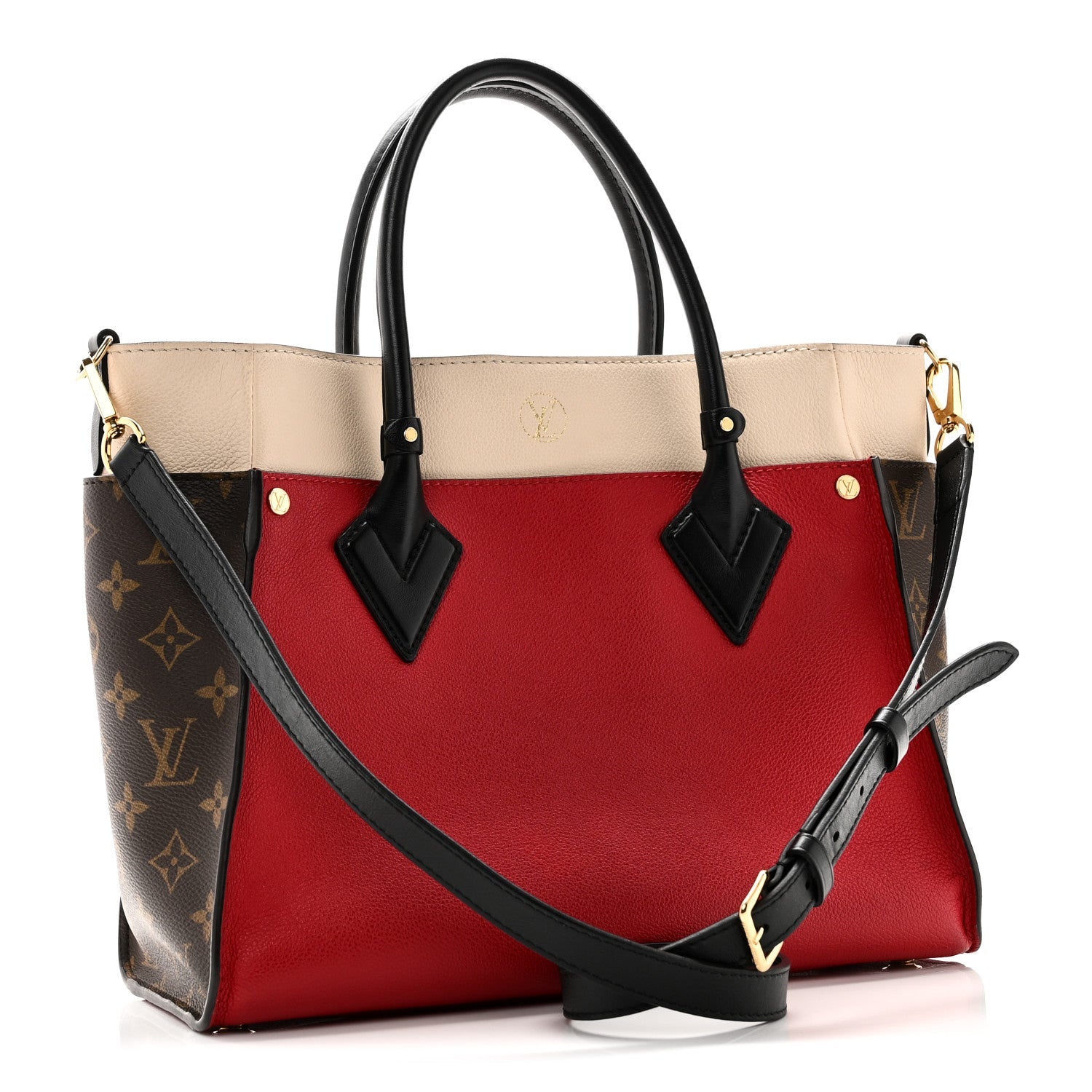 Calfskin Monogram On My Side Pirate Red