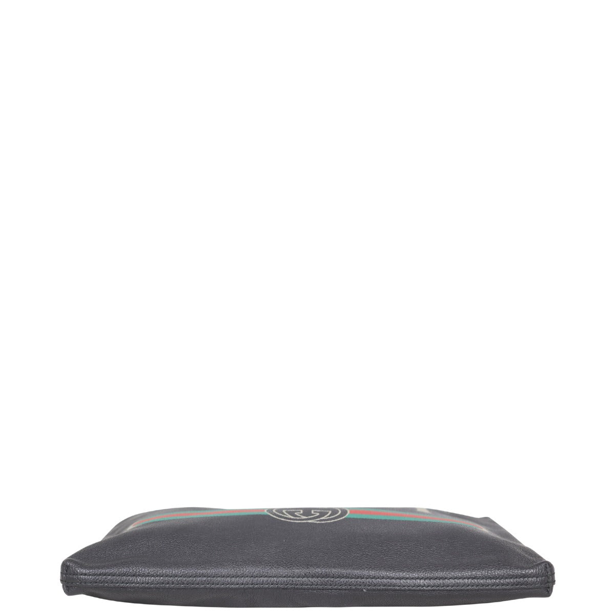 Gucci Logo Print Leather Pouch