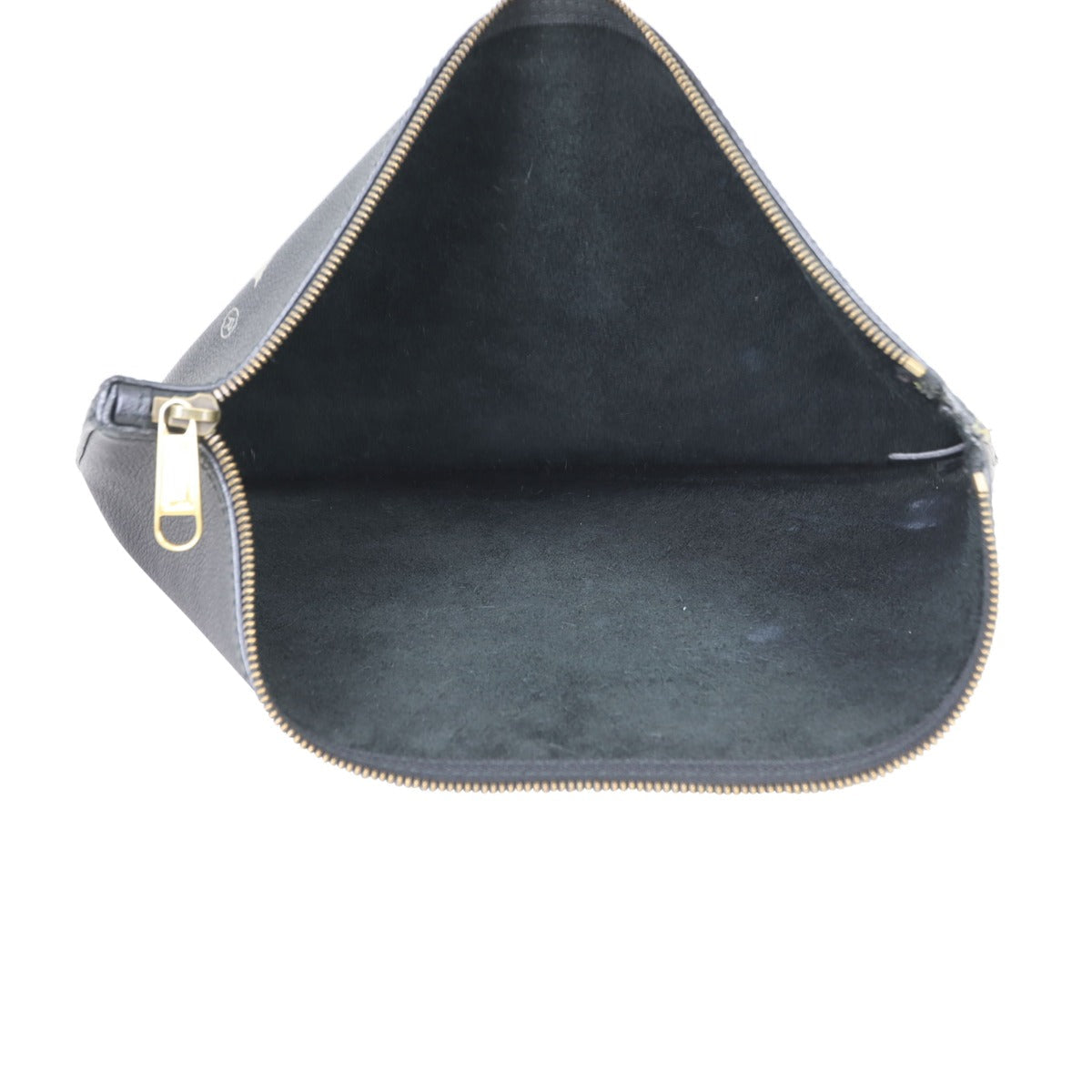 Gucci Logo Print Leather Pouch
