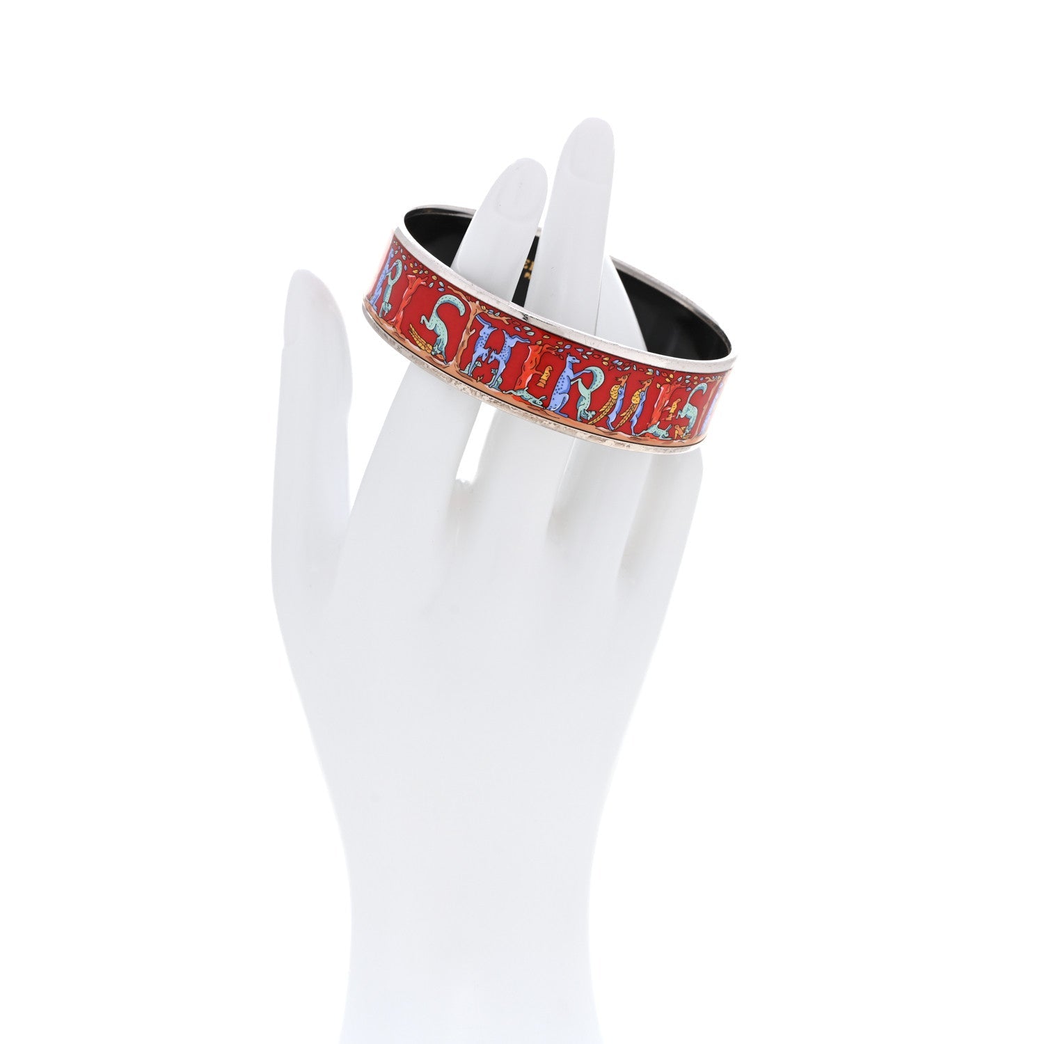 Enamel Printed Alphabet Animaux Medium Bracelet 70