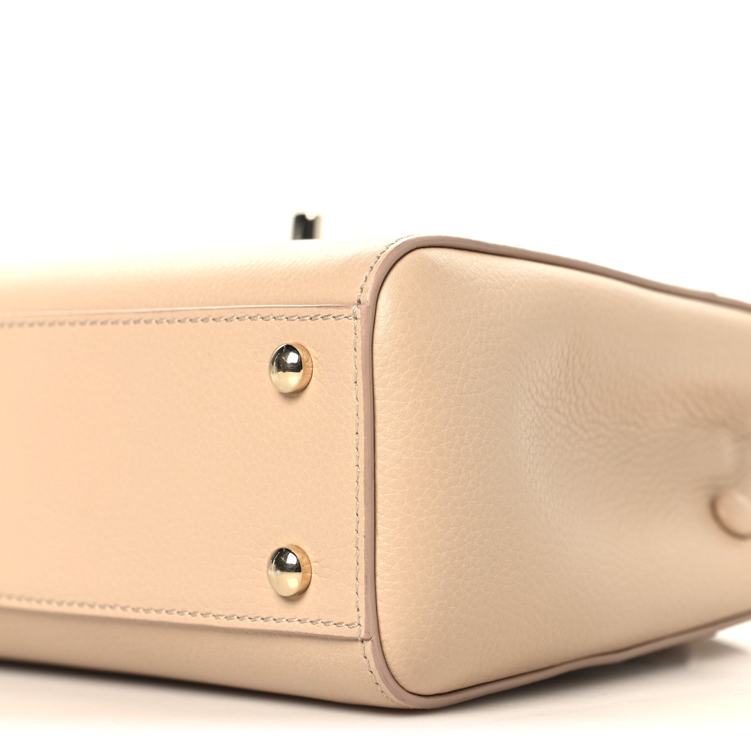Grained Calfskin Mini Neo Executive Shopper Tote Light Beige