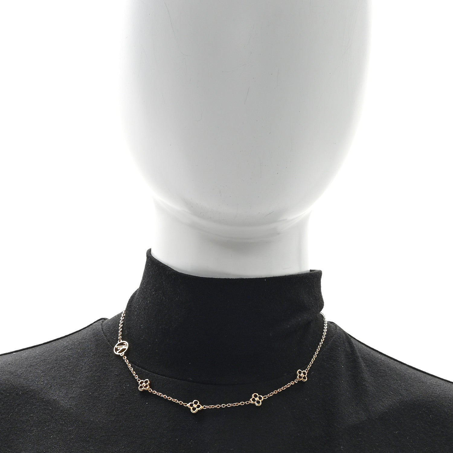 Metal Flowerful Choker Necklace Gold