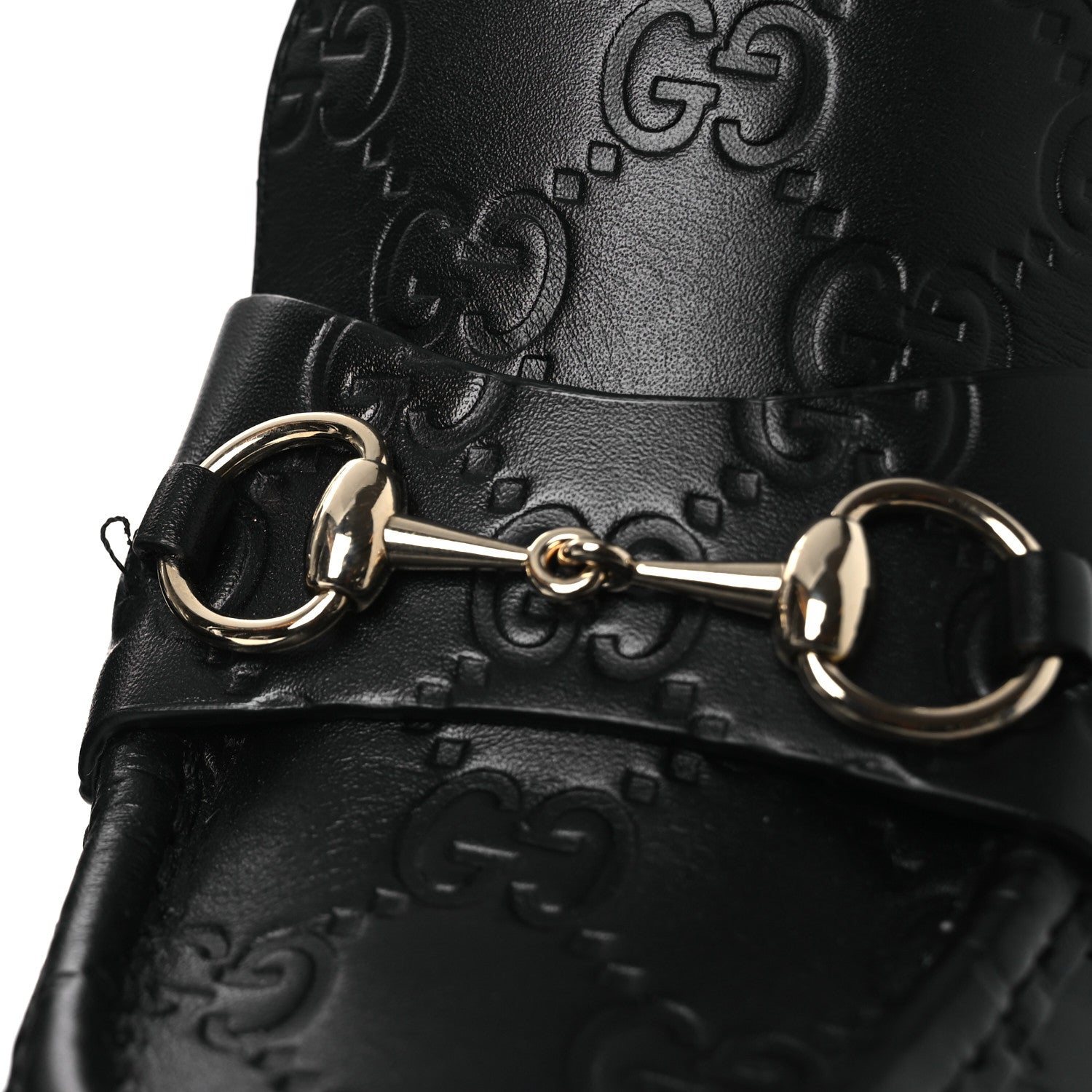 Guccissima Horsebit Platform 70/160mm Slingback Mules 38.5 Black