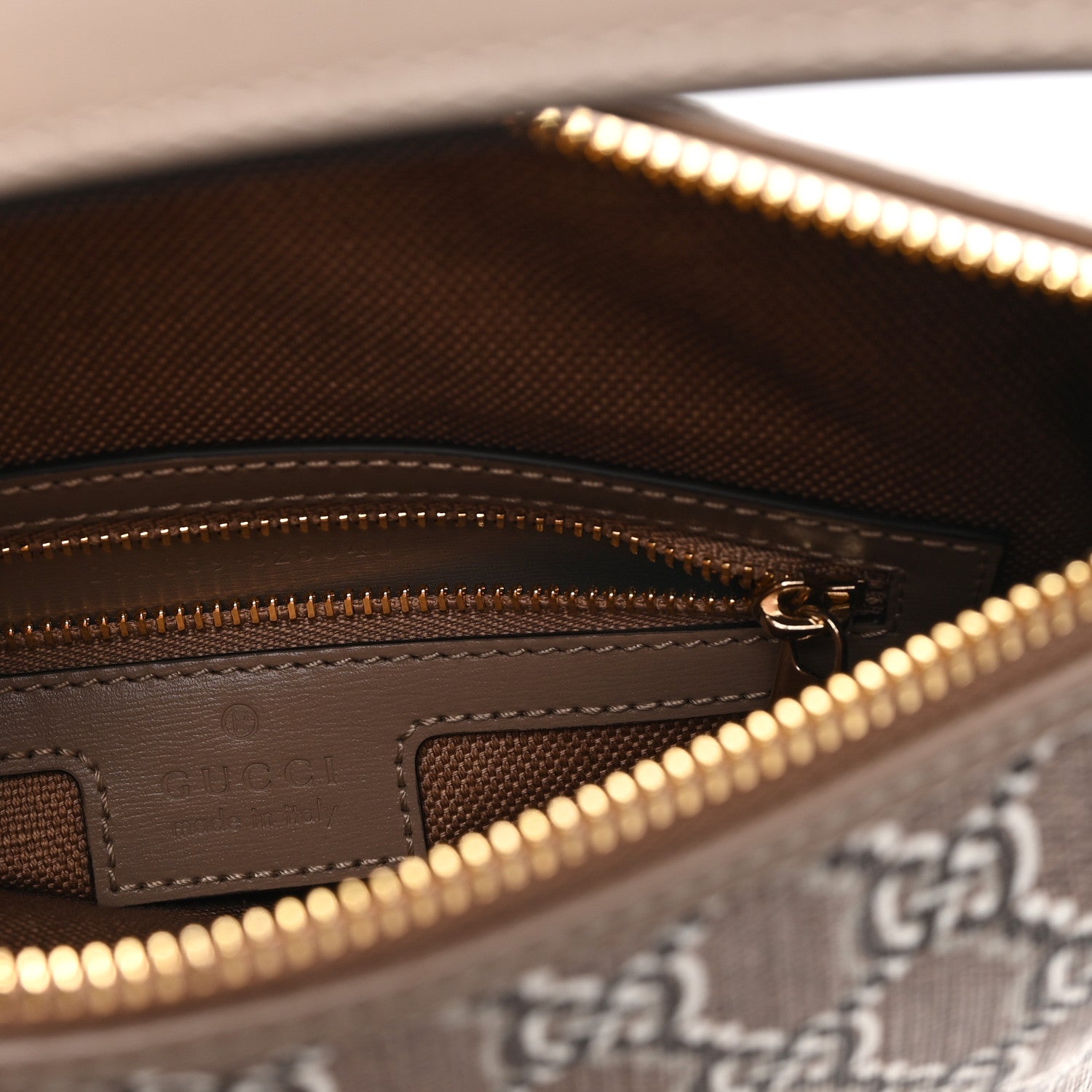 GG Shadow Monogram Super Mini Ophidia Shoulder Bag Taupe