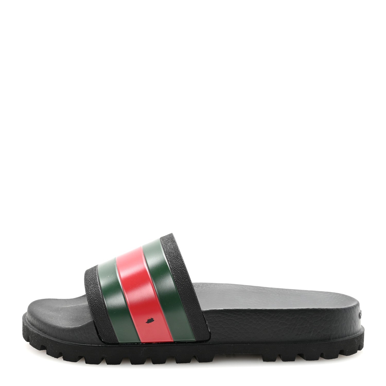 Rubber Web Mens Pool Slide Sandals 10 Black Green Red