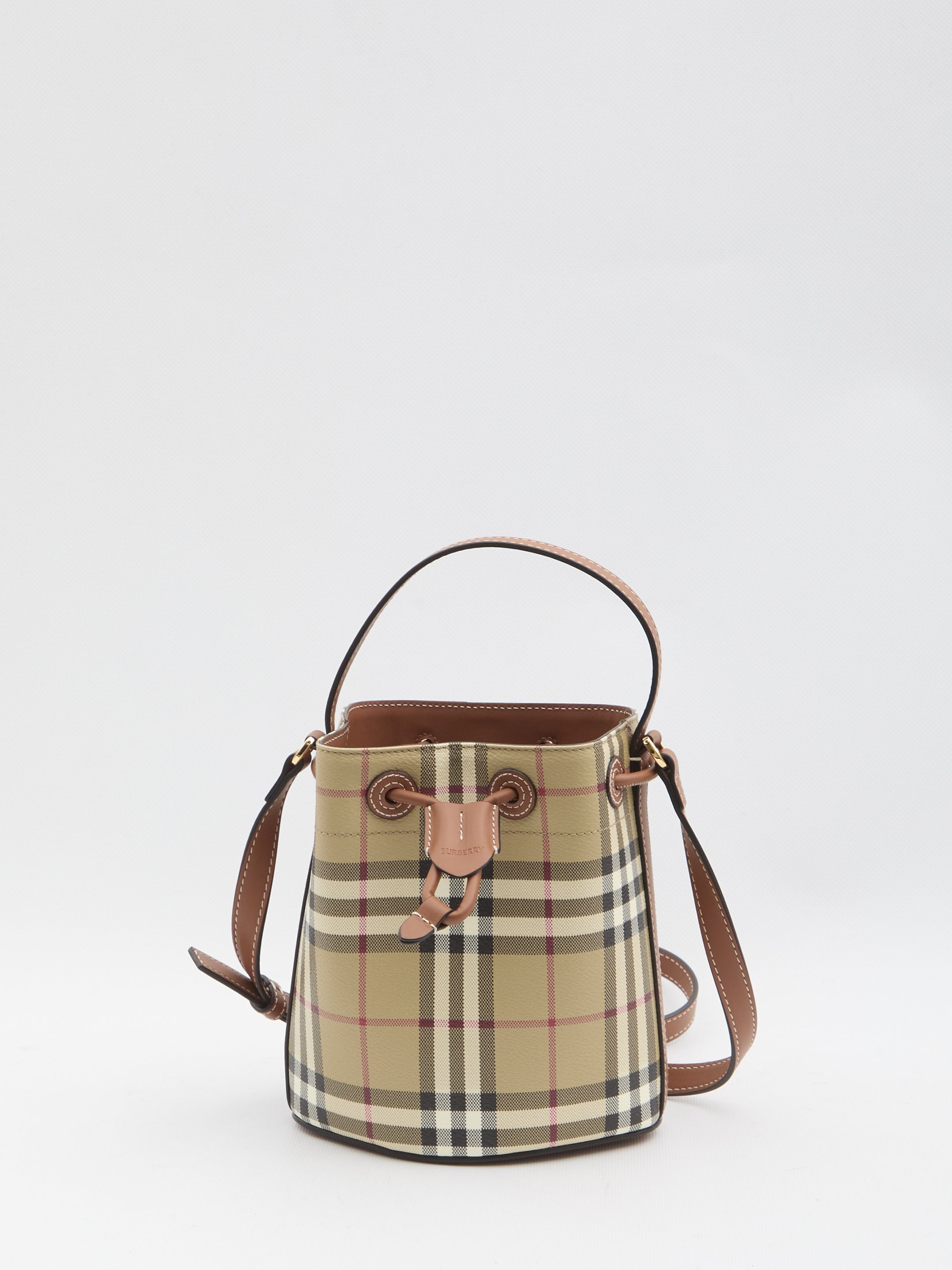 check bucket bag mini