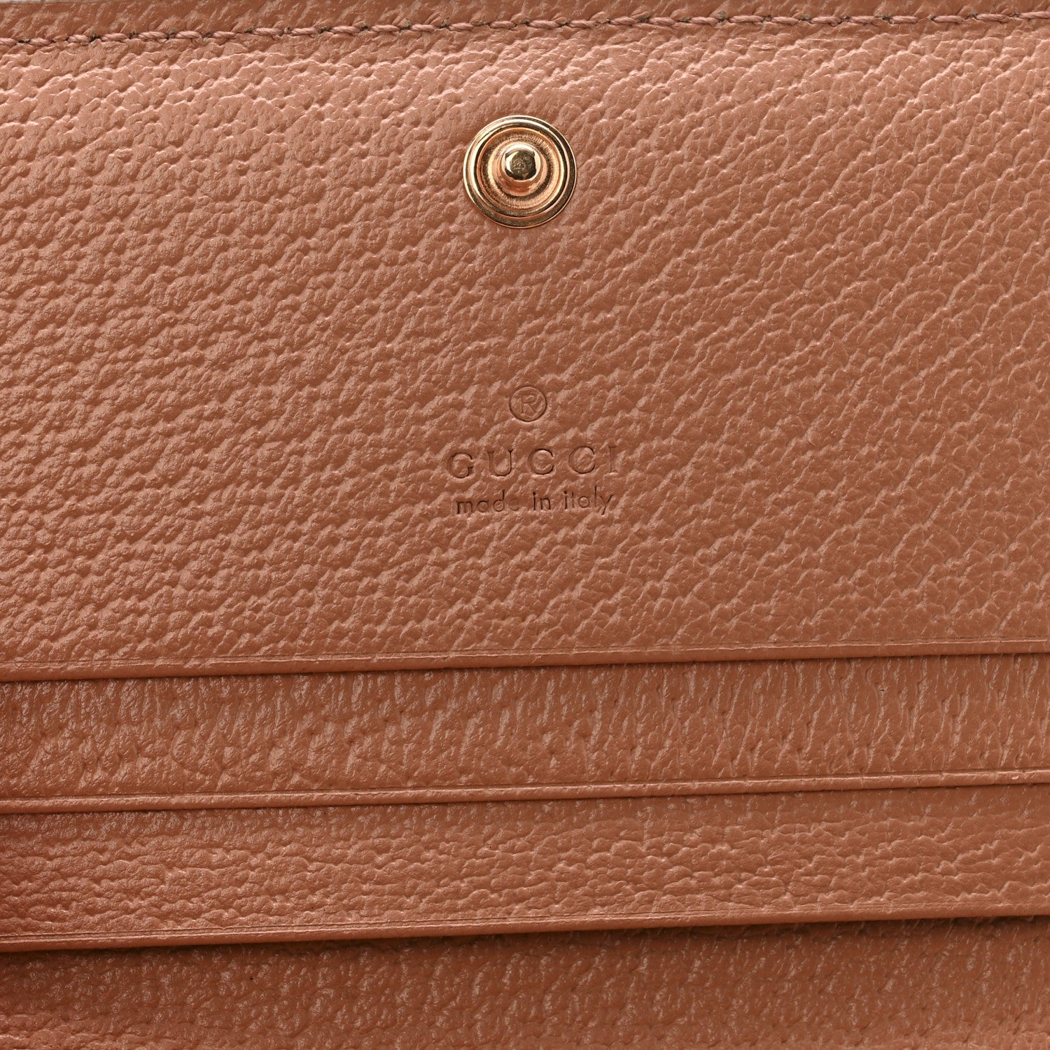 Monogram Textured Dollar Calfskin Card Case Cloche Rose Pink
