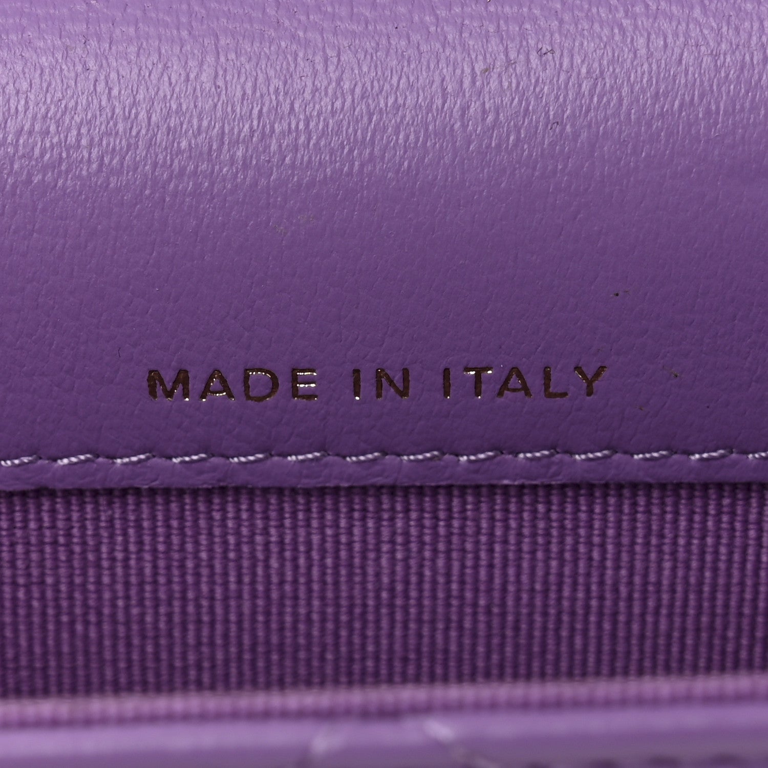 Lambskin Enamel Quilted Pending CC Flap Belt Bag Purple