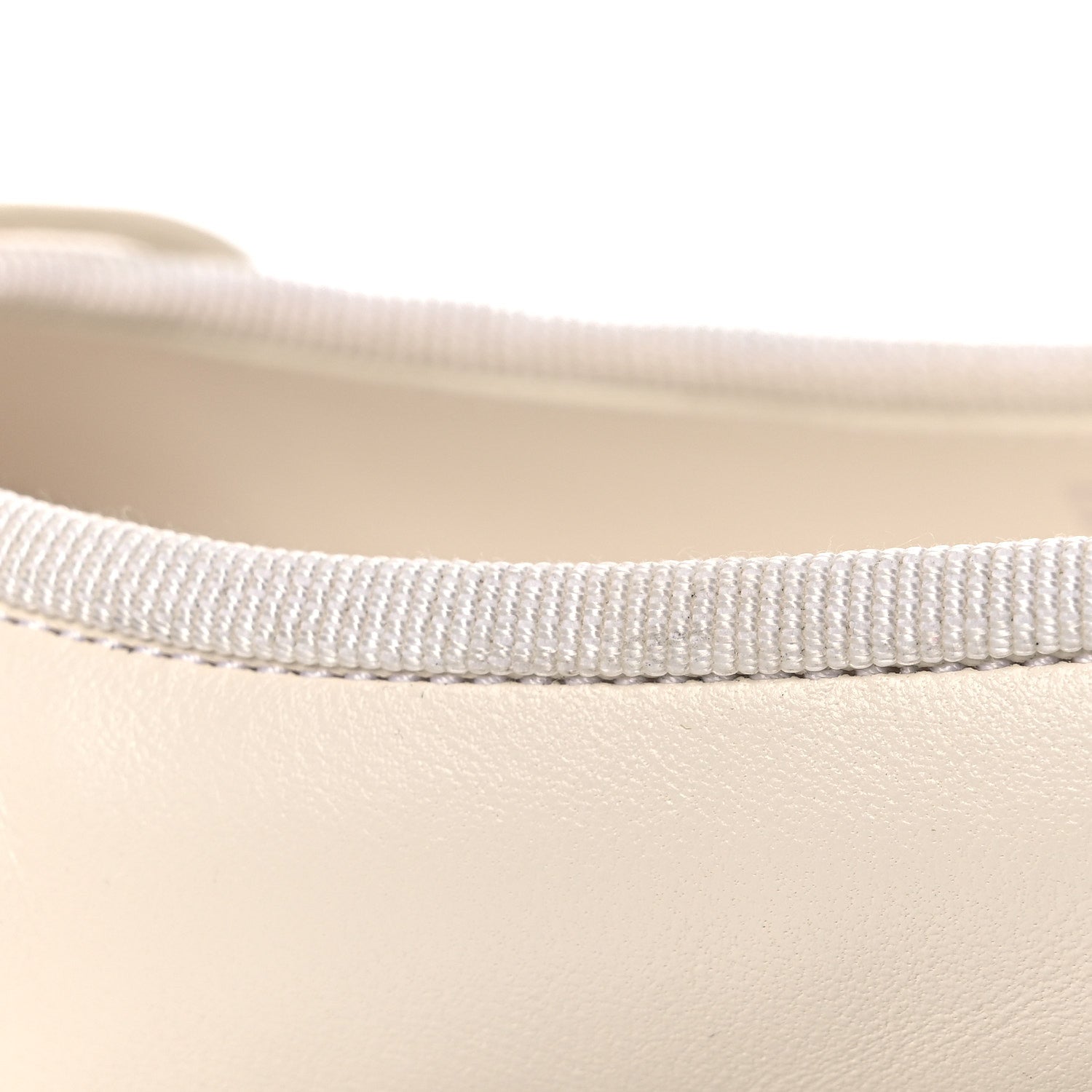 Lambskin Cap Toe CC Ballerina Flats 35 White Black