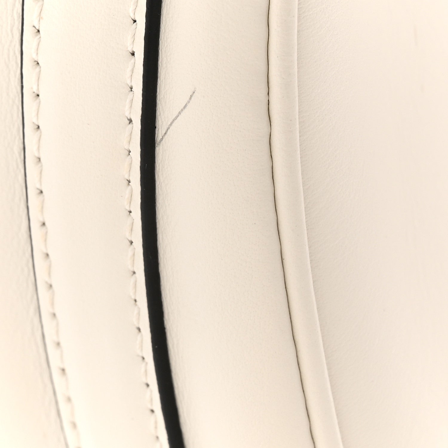 Soft Calfskin Small Arque Shoulder Bag White