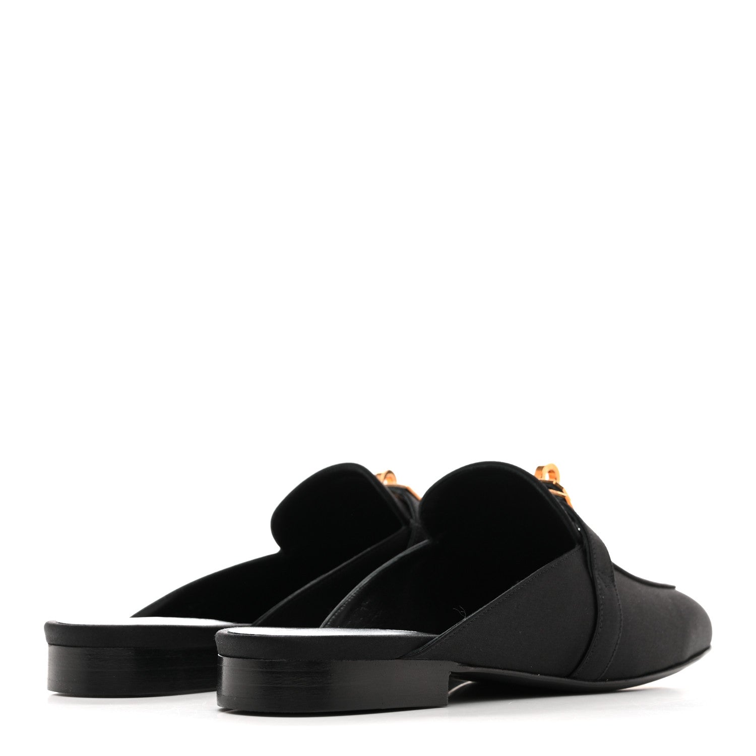 Satin Oz Mules 36.5 Black