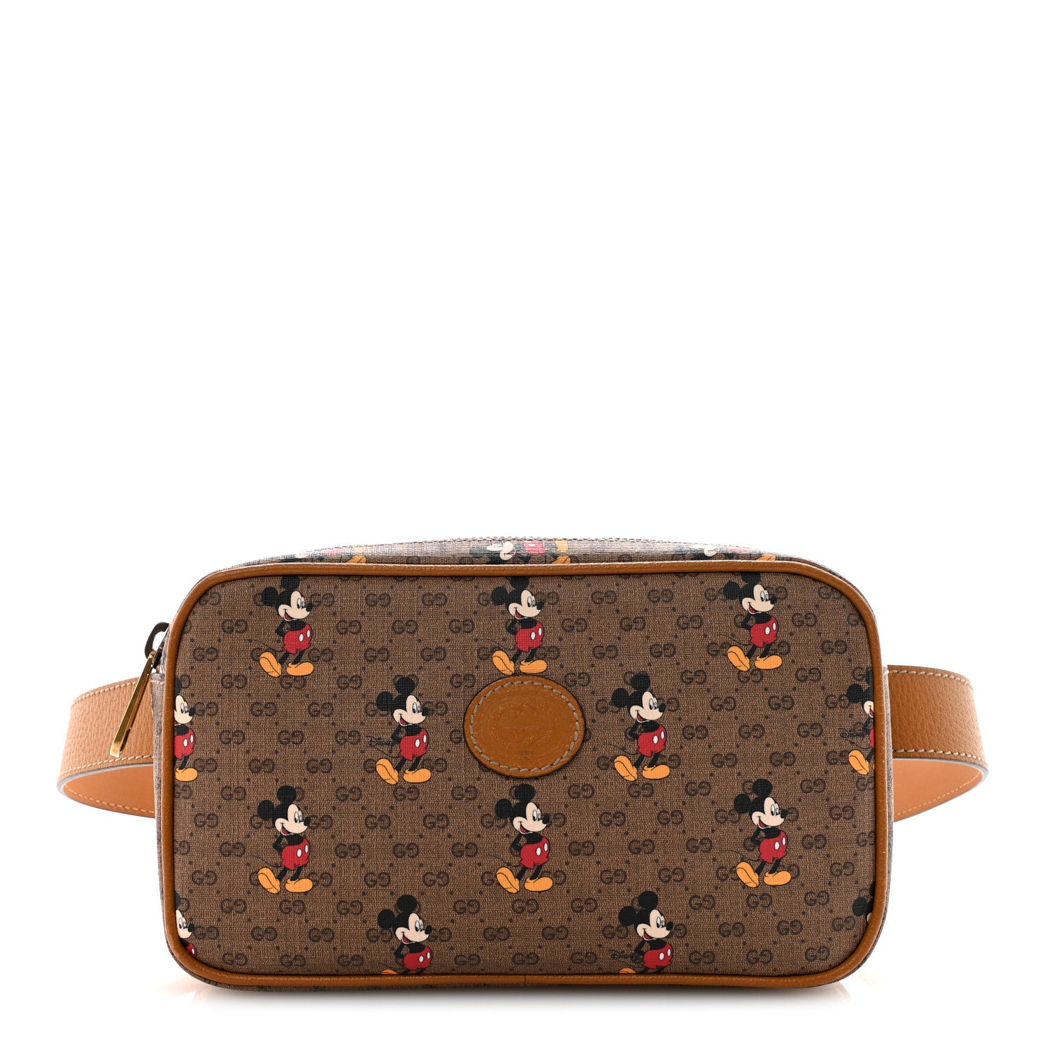 X DISNEY Mini Vintage GG Supreme Monogram Mickey Mouse Small Belt Bag 90 36 Beige Vintage Sun Oil