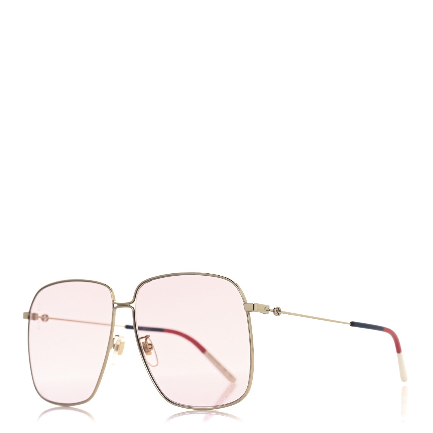 Rectangular Frame Interlocking G Sunglasses GG0394S Pink